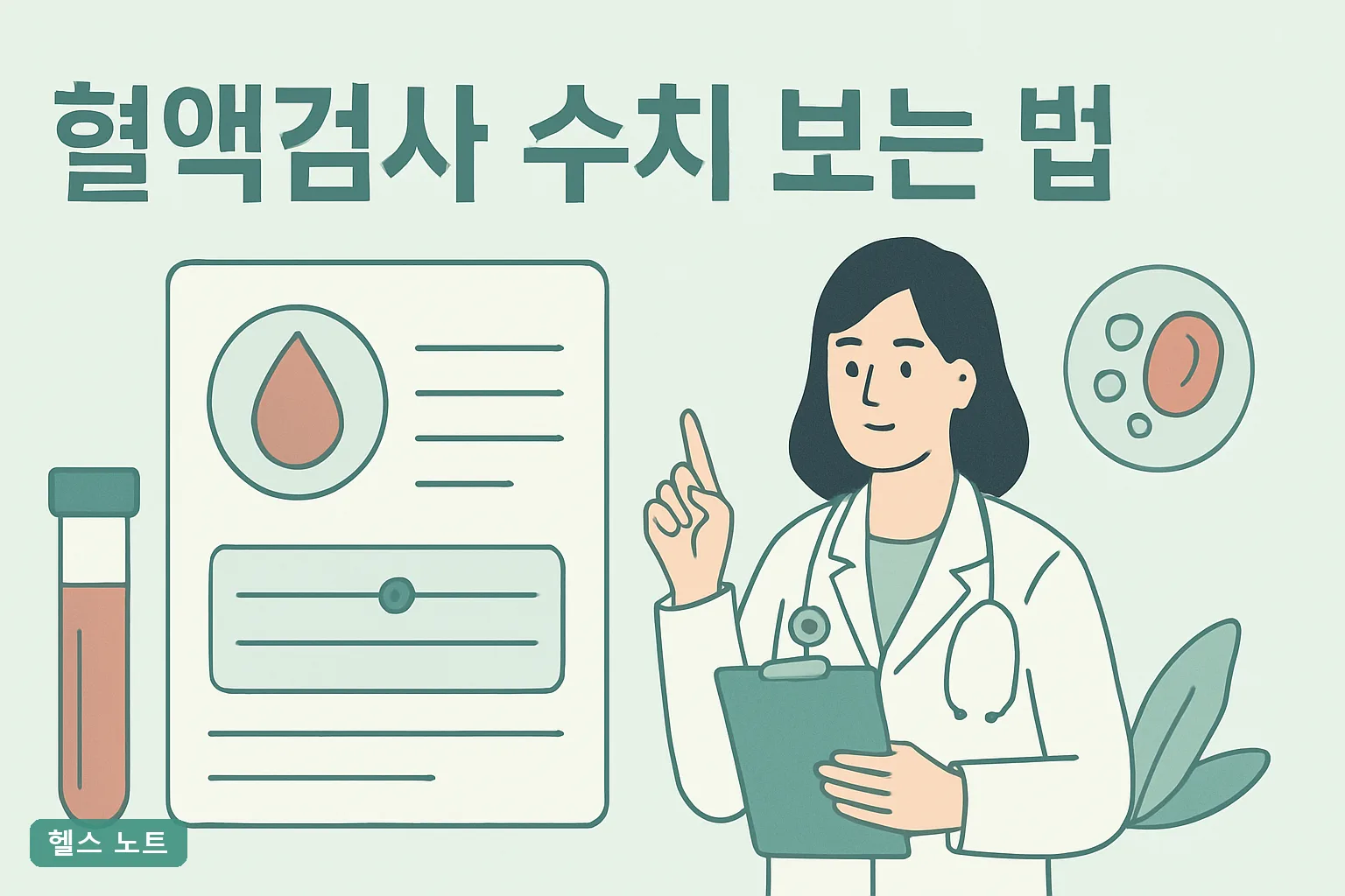 혈액검사 수치 보는 법 2026년 최신 정상범위표 18개 항목과 재검사 기준 총정리