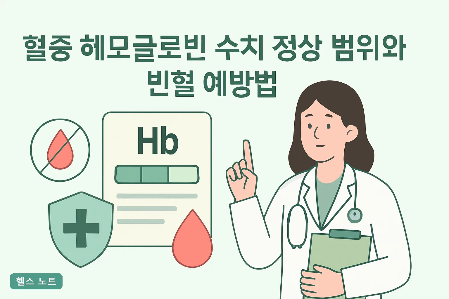 혈중 헤모글로빈 수치 정상 범위와 빈혈 예방법 7가지, 2026년 남녀 나이별 기준표와 8주 실천 가이드