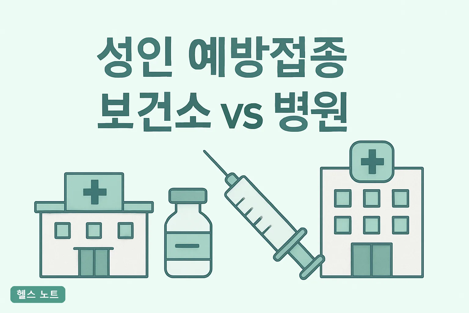 성인 예방접종 보건소 vs 병원 완벽 비교, 2026년 백신 8종 비용표와 무료 대상 총정리