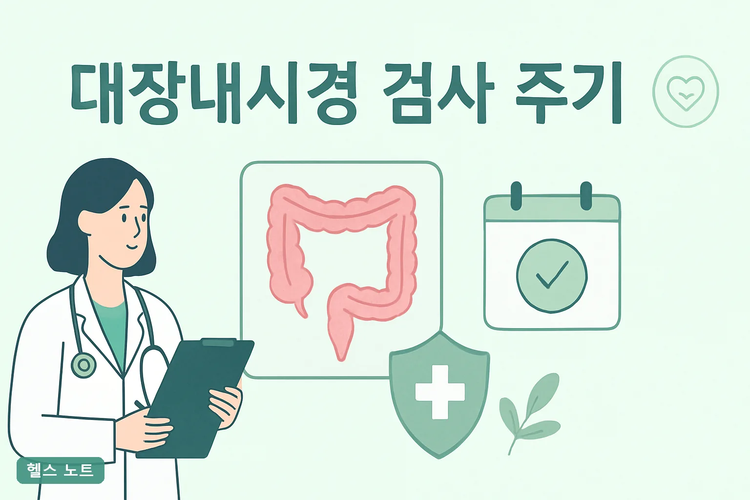 대장내시경 검사 주기 2026년 최신 기준 총정리, 45세 시작·용종 개수별 재검 간격 한눈에