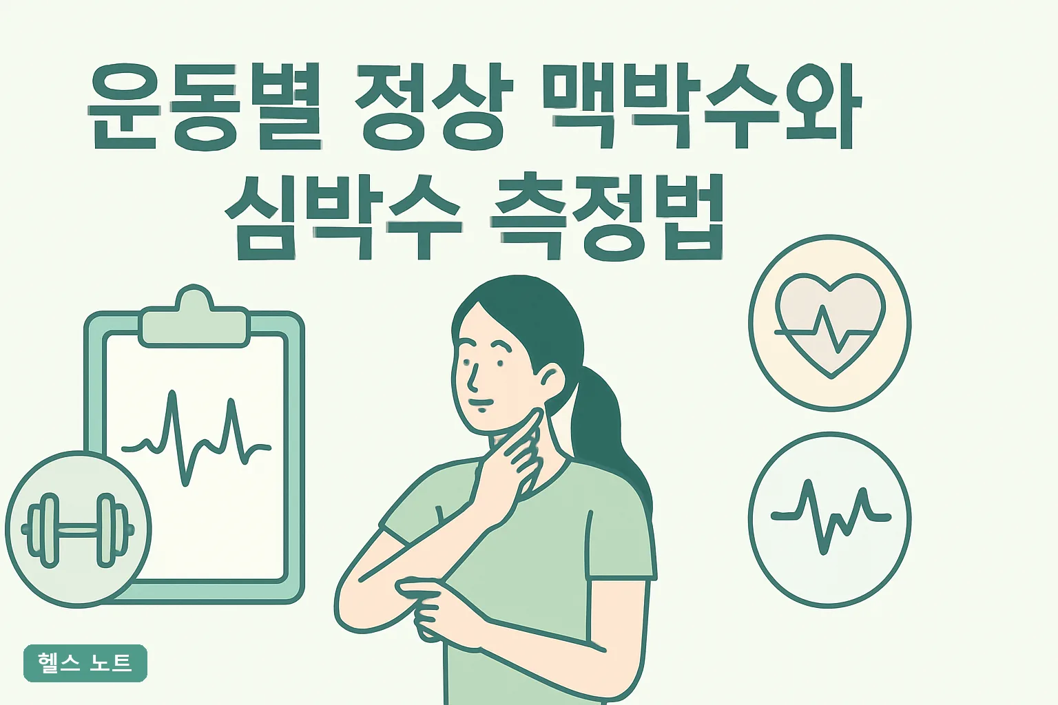 운동별 정상 맥박수와 심박수 측정법 2026년 기준 나이별 목표 심박수표와 10초 측정 3단계