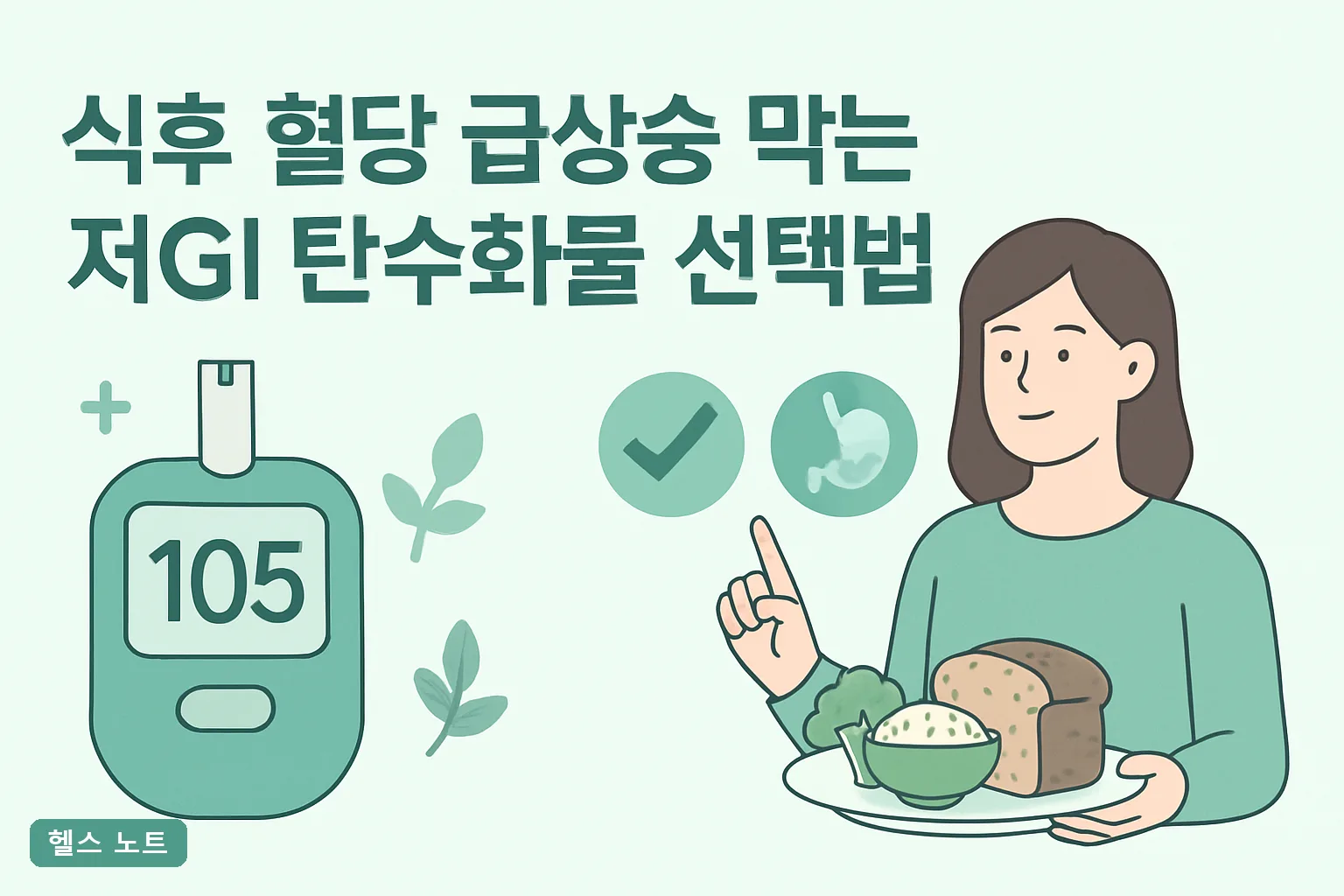 식후 혈당 급상승 막는 저GI 탄수화물 선택법 7가지, 2026년 GI지수표와 4주 실천 가이드