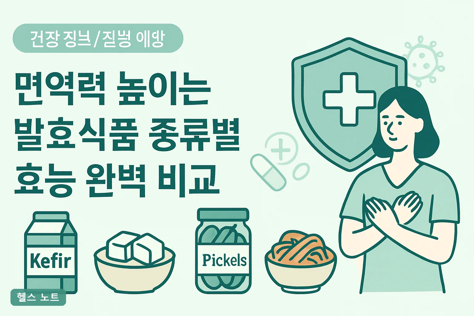 면역력 높이는 발효식품 종류별 효능 완벽 비교 2026년 기준 김치·요거트·낫토 4주 실천표