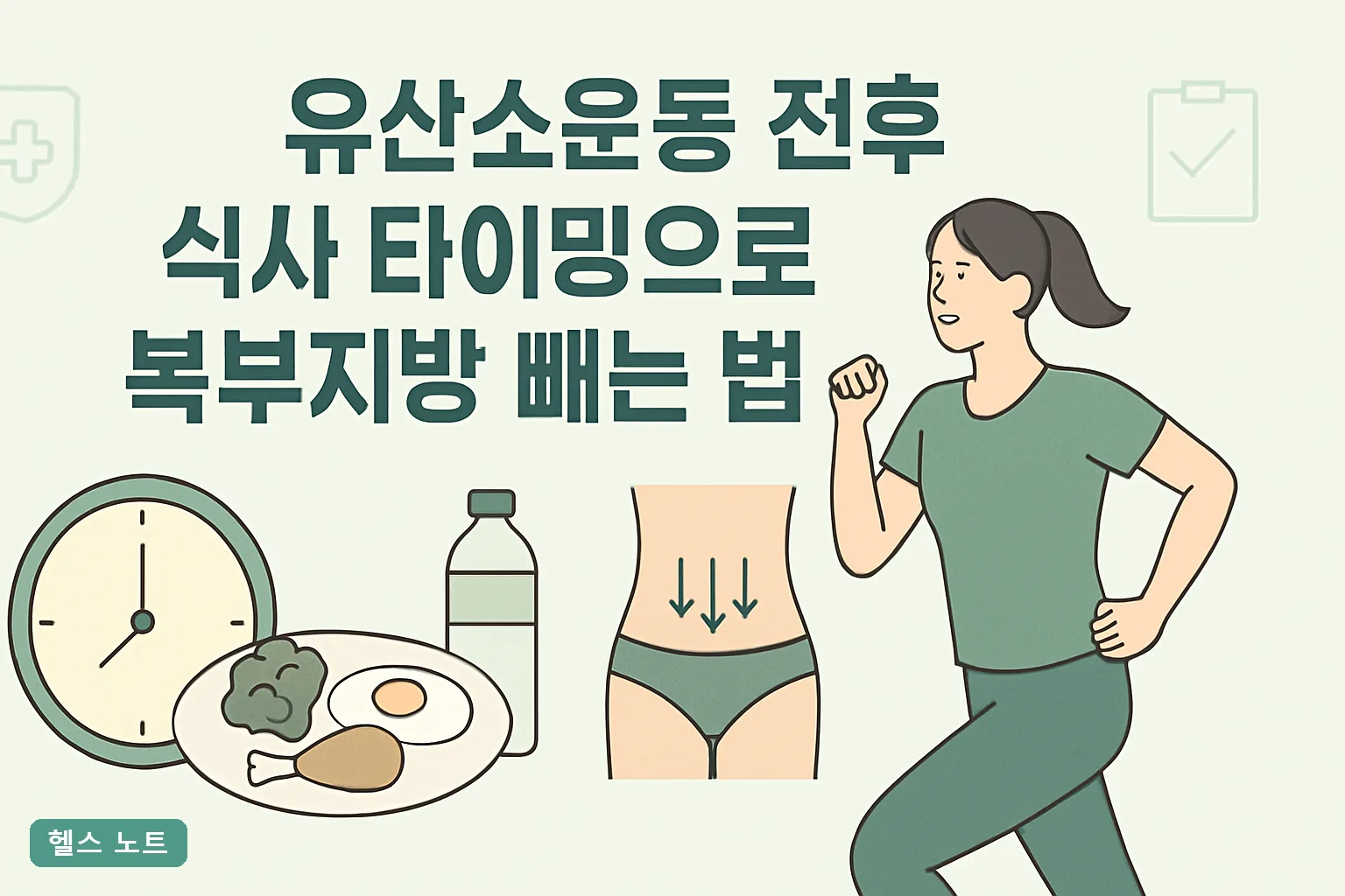 유산소운동 전후 식사 타이밍으로 복부지방 빼는 법 7단계, 2026년 기준 12주 허리둘레 실천표