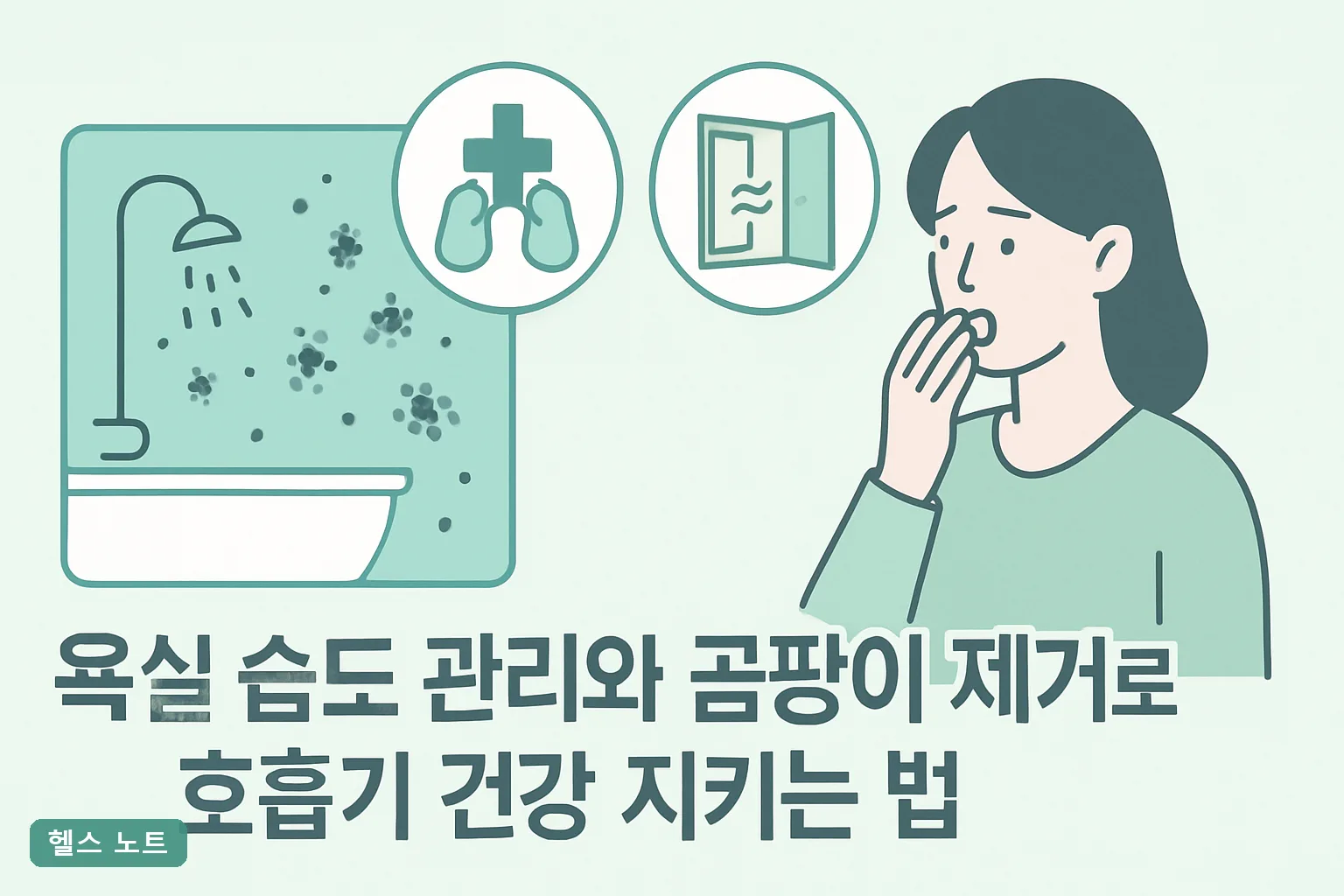 욕실 습도 관리와 곰팡이 제거로 호흡기 건강 지키는 법 7단계, 2026년 기준 습도 50% 유지 체크리스트