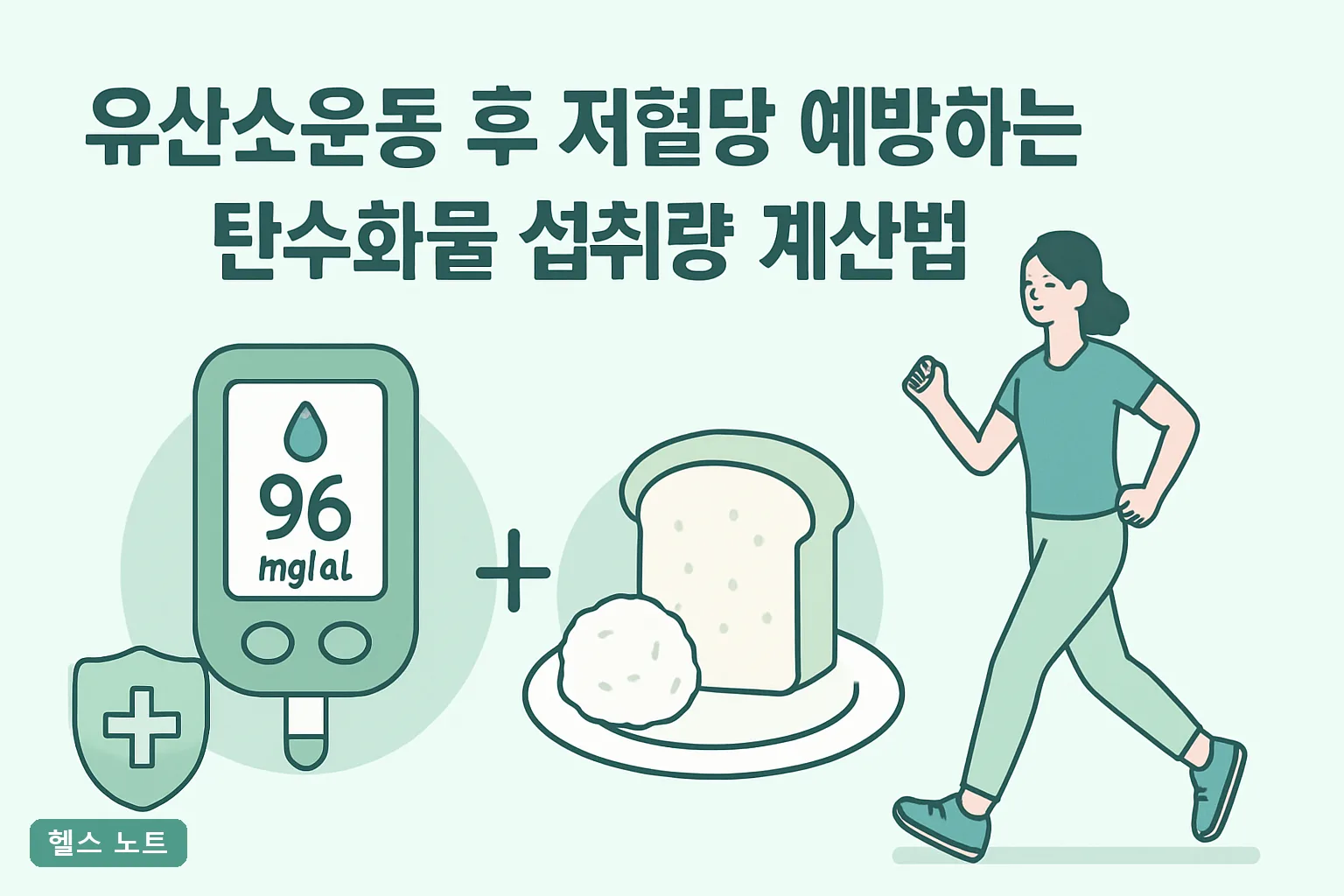 유산소운동 후 저혈당 예방하는 탄수화물 섭취량 계산법 7단계, 2026년 체중별 g 계산표와 타이밍 총정리
