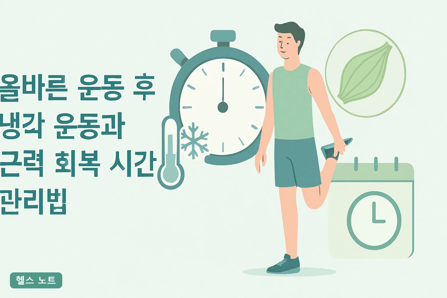 올바른 운동 후 냉각 운동과 근력 회복 시간 관리법 7가지, 2026년 기준 근육군별 48~72시간 회복표