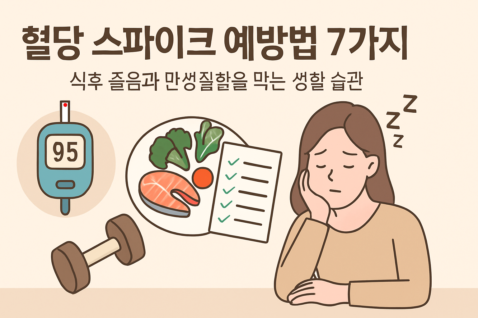 혈당 스파이크 예방법 7가지: 식후 졸음과 만성질환을 막는 생활 습관