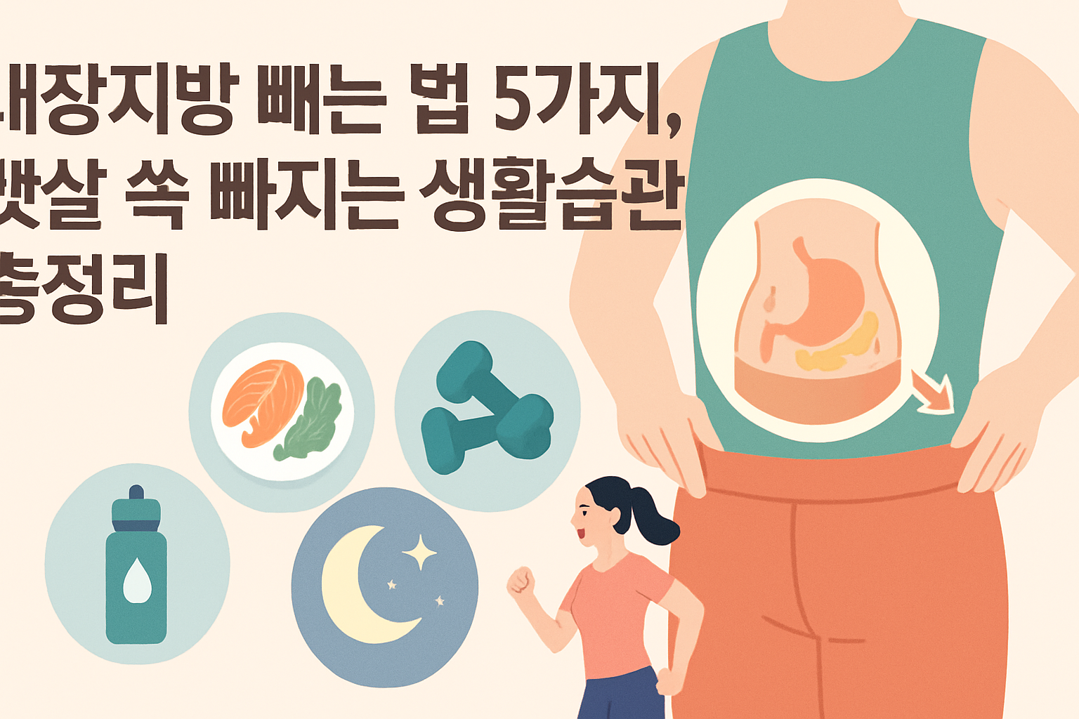 내장지방 빼는 법 5가지, 뱃살 쏙 빠지는 생활습관 총정리