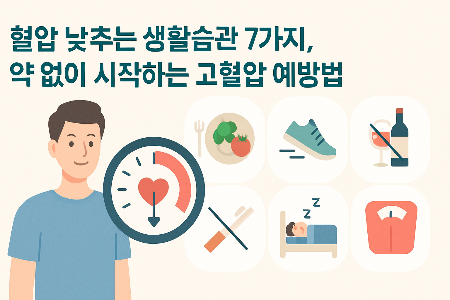 혈압 낮추는 생활습관 7가지, 약 없이 시작하는 고혈압 예방법