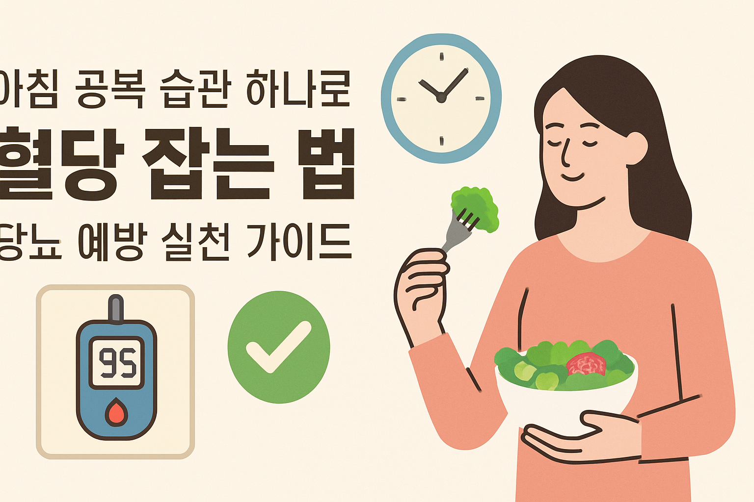 아침 공복 습관 하나로 혈당 잡는 법｜당뇨 예방 실천 가이드