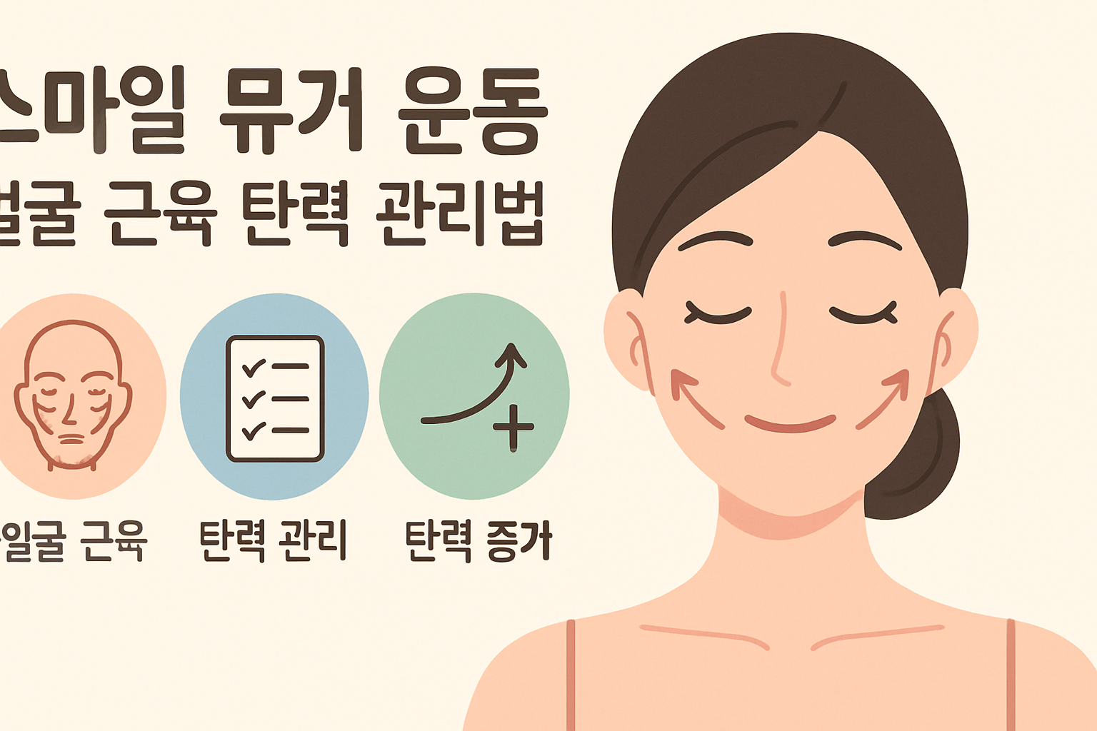 스마일 뮤커 운동 얼굴 근육 탄력 관리법