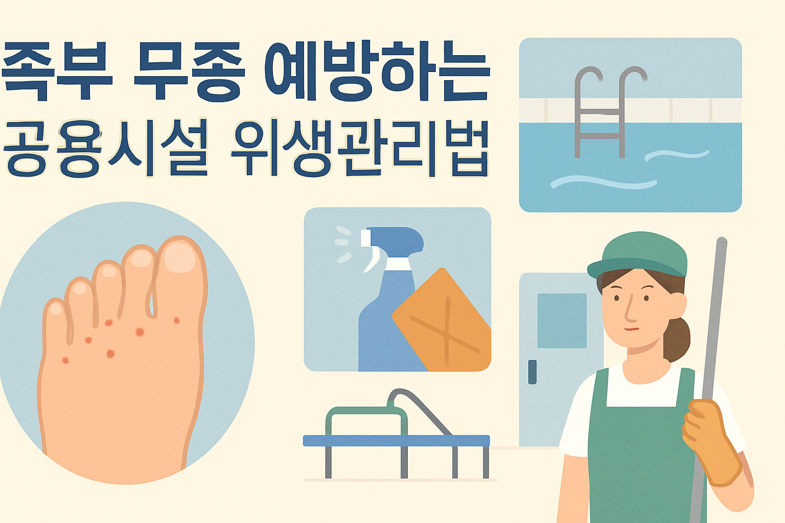 족부 무좀 예방하는 공용시설 위생관리법