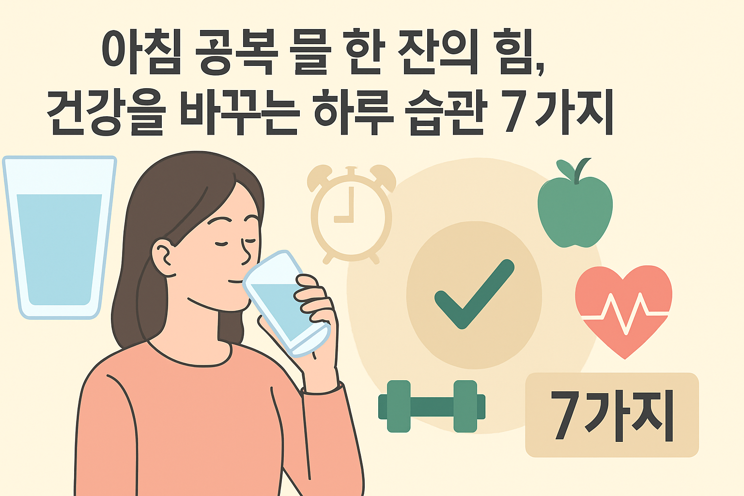 아침 공복 물 한 잔의 힘, 건강을 바꾸는 하루 습관 7가지
