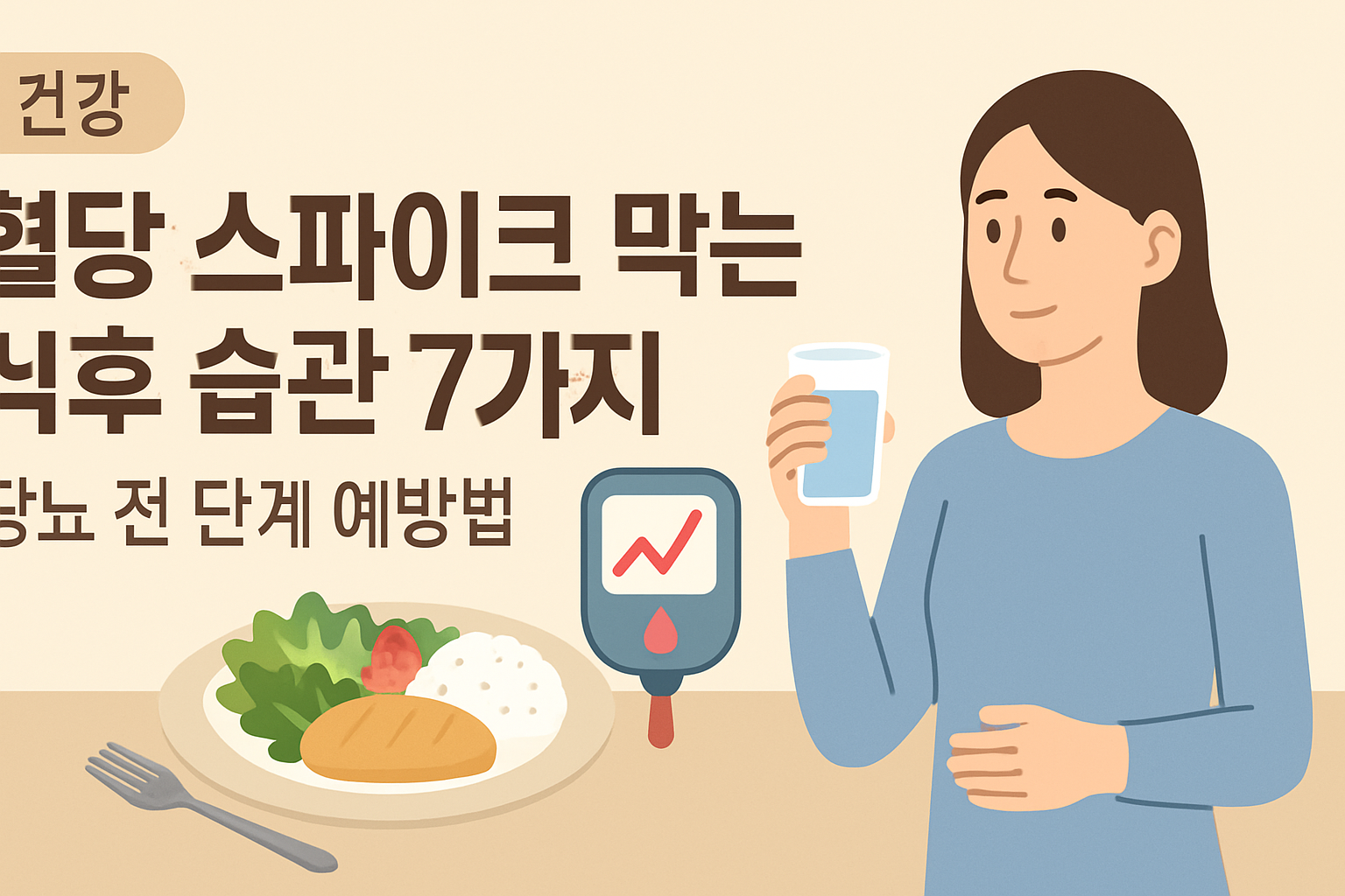 혈당 스파이크 막는 식후 습관 7가지｜당뇨 전 단계 예방법