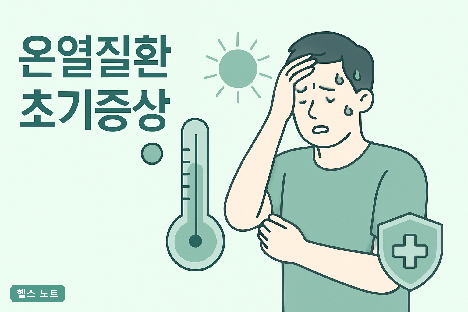 땀이 갑자기 멎었다면 물부터 마실 때가 아닙니다 — 몸이 보내는 온열질환 초기증상 신호**