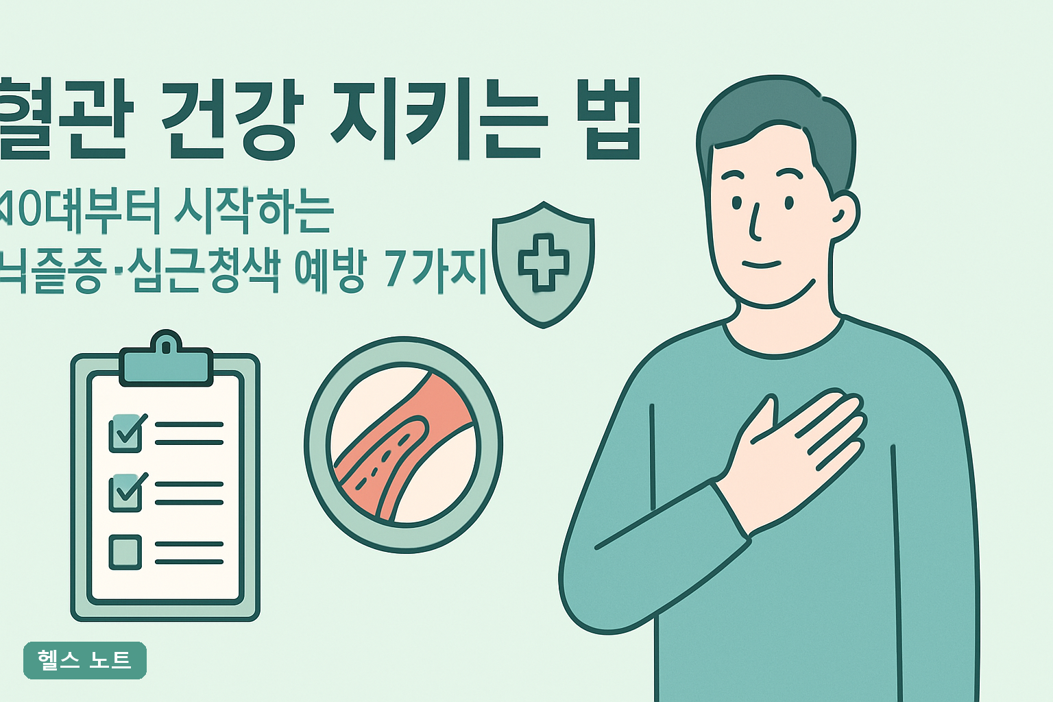 혈관 건강 지키는 법: 40대부터 시작하는 뇌졸중·심근경색 예방 7가지
