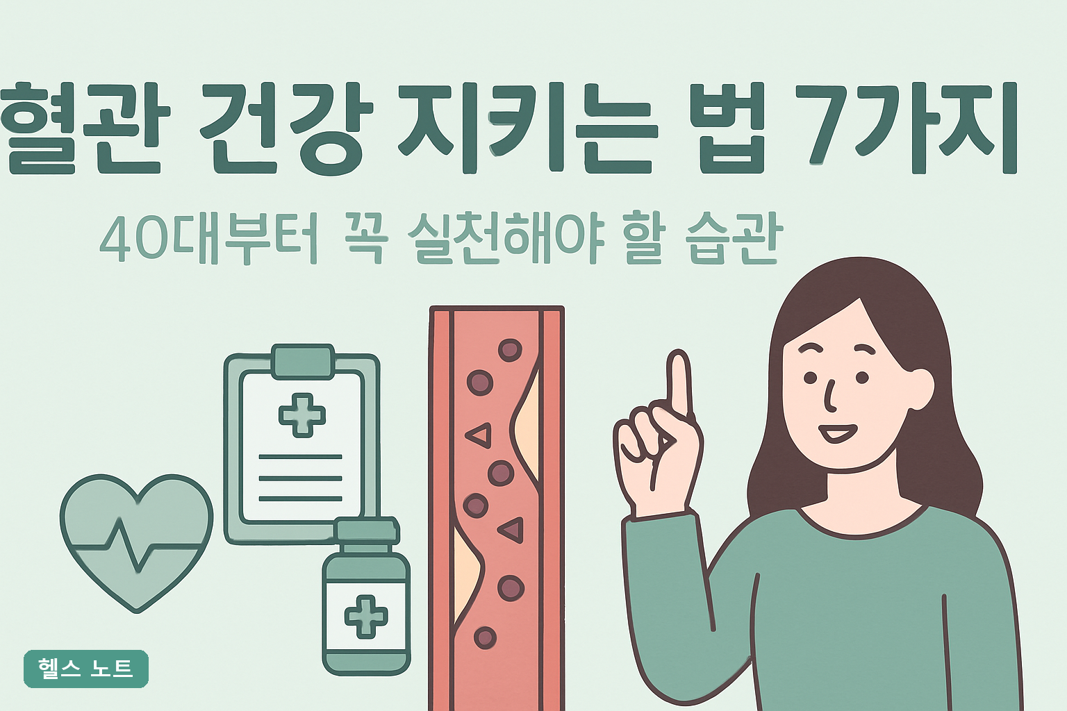 혈관 건강 지키는 법 7가지 – 40대부터 꼭 실천해야 할 습관
