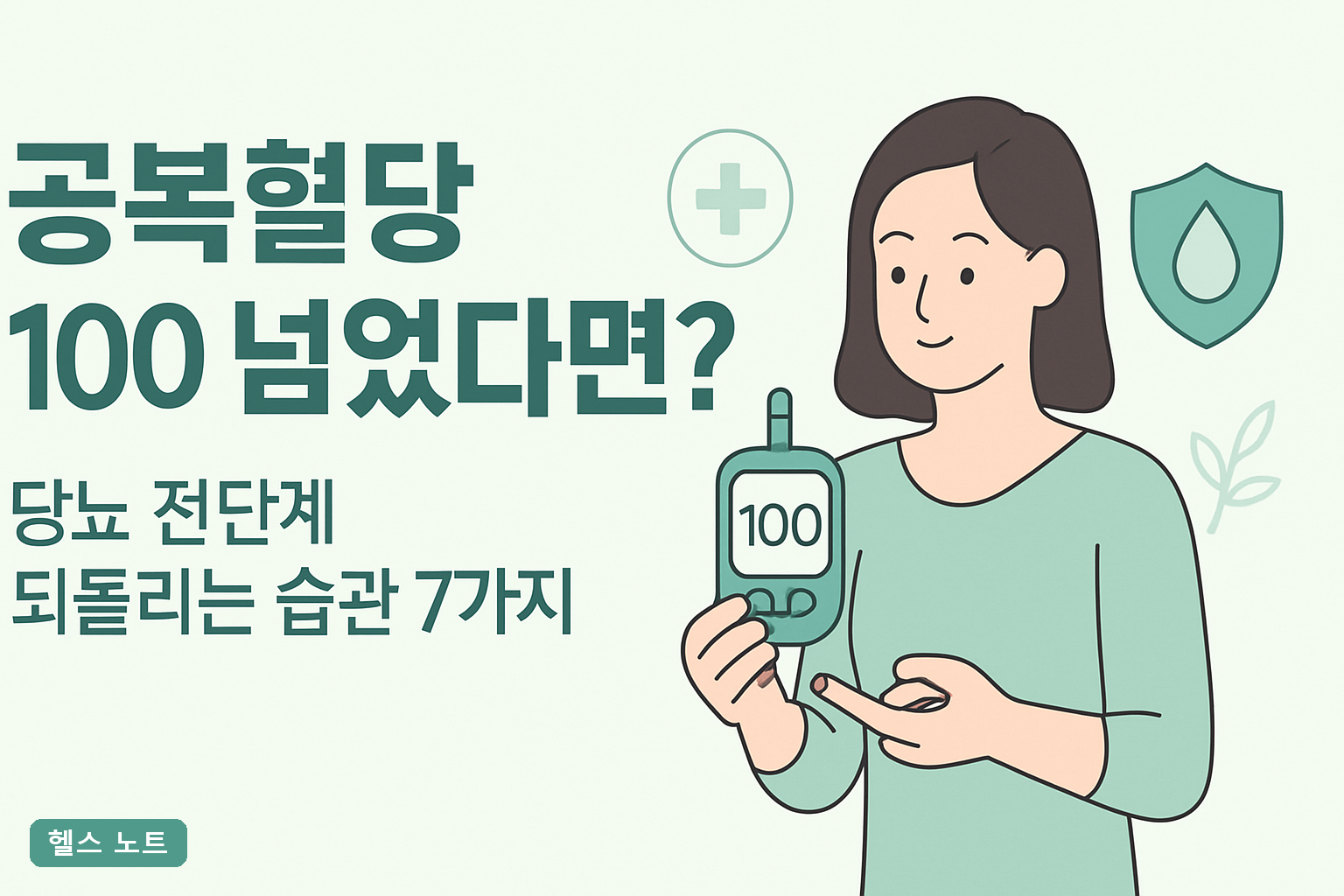 공복혈당 100 넘었다면? 당뇨 전단계 되돌리는 습관 7가지