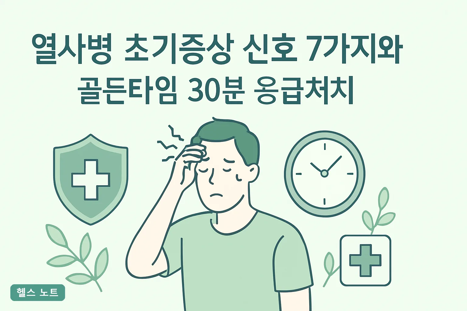 열사병 초기증상 신호 7가지와 골든타임 30분 응급처치, 2026 폭염 체온 40도 넘기 전 대처법