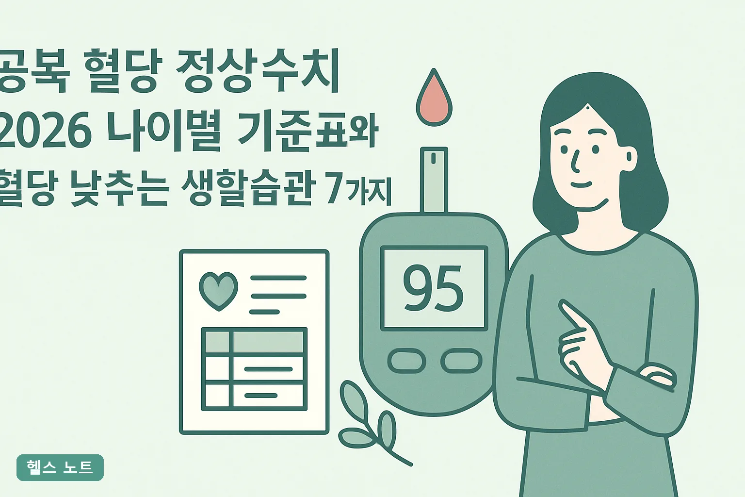 공복 혈당 정상수치 2026 나이별 기준표와 혈당 낮추는 생활습관 7가지 총정리 2주 실천 가이드