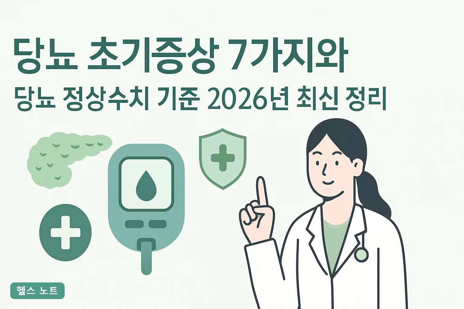 당뇨 초기증상 7가지와 당뇨 정상수치 기준 2026년 최신 정리, 공복혈당 126 넘기 전 자가진단표
