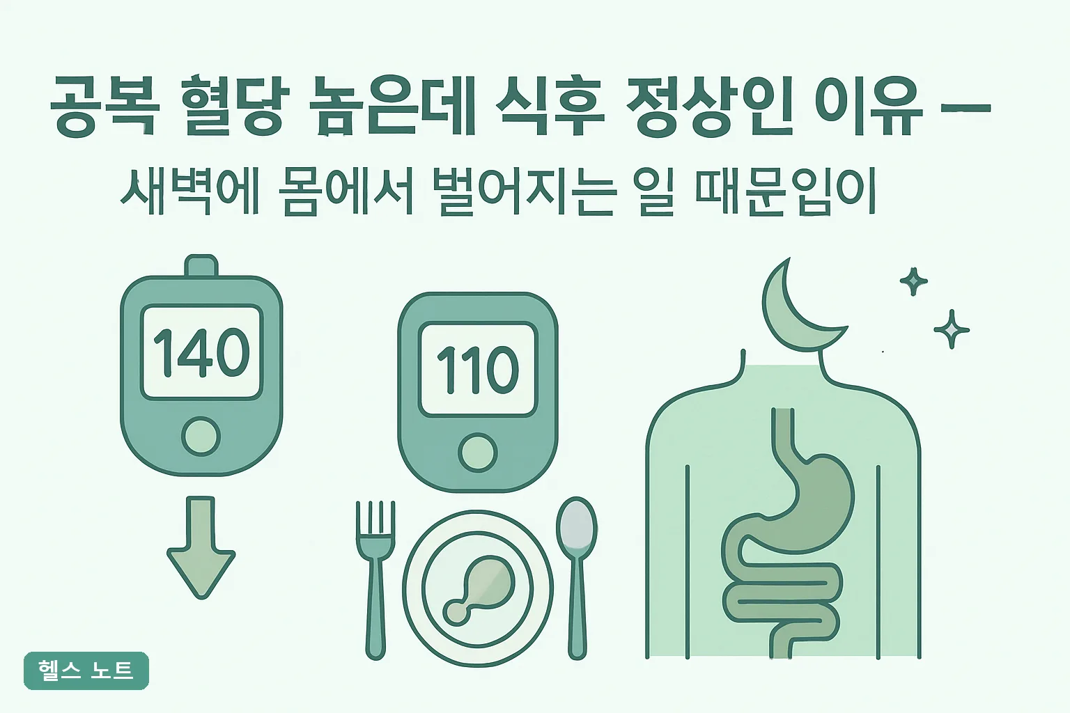 공복 혈당 높은데 식후 정상인 이유 7가지, 2026년 새벽현상 감별표와 4주 실천 가이드