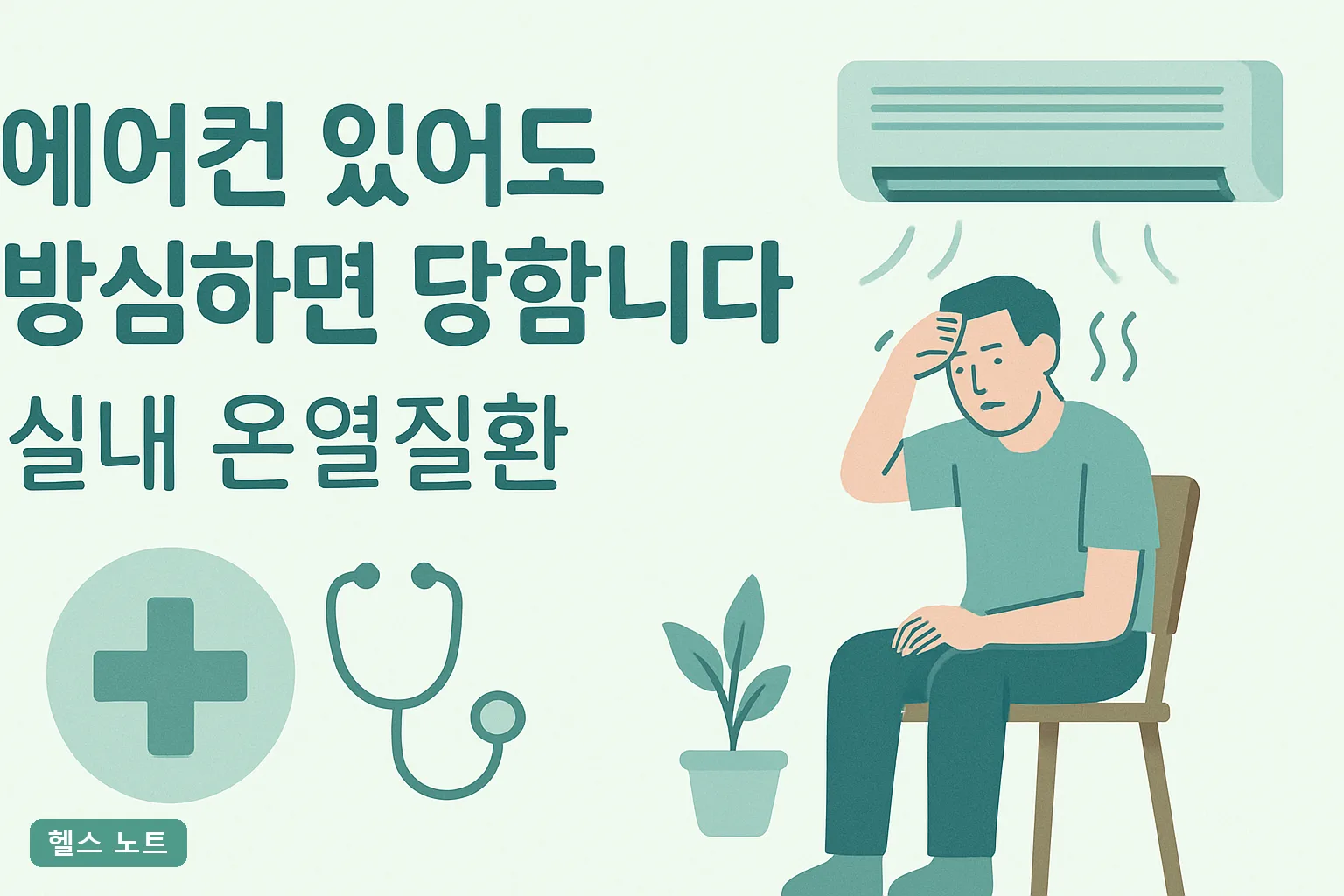 에어컨 있어도 방심하면 당합니다 — 실내 온열질환 2026년 예방법 7가지와 실내 위험온도 기준표