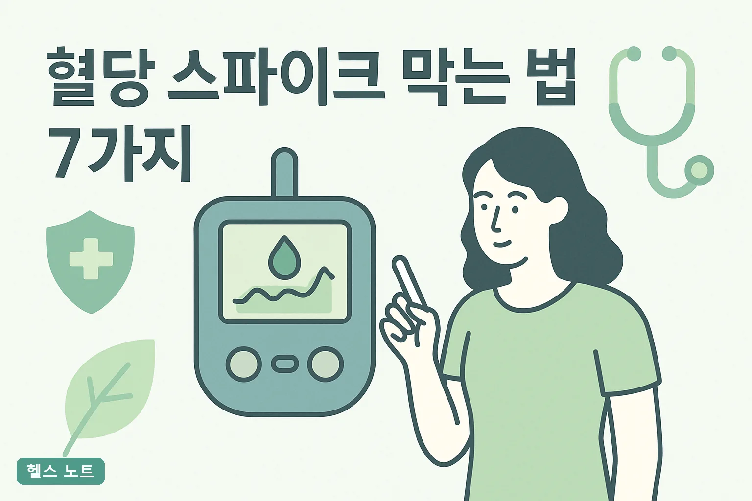 혈당 스파이크 막는 법 7가지, 2026년 기준 식후 1시간 혈당 50mg/dL 덜 올리는 실천표