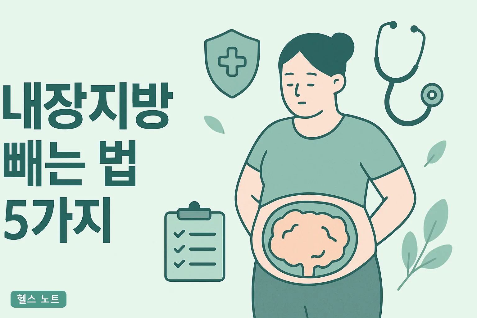 내장지방 빼는 법 5가지, 2026년 최신 기준 허리둘레 5cm 줄이는 12주 실천표 총정리