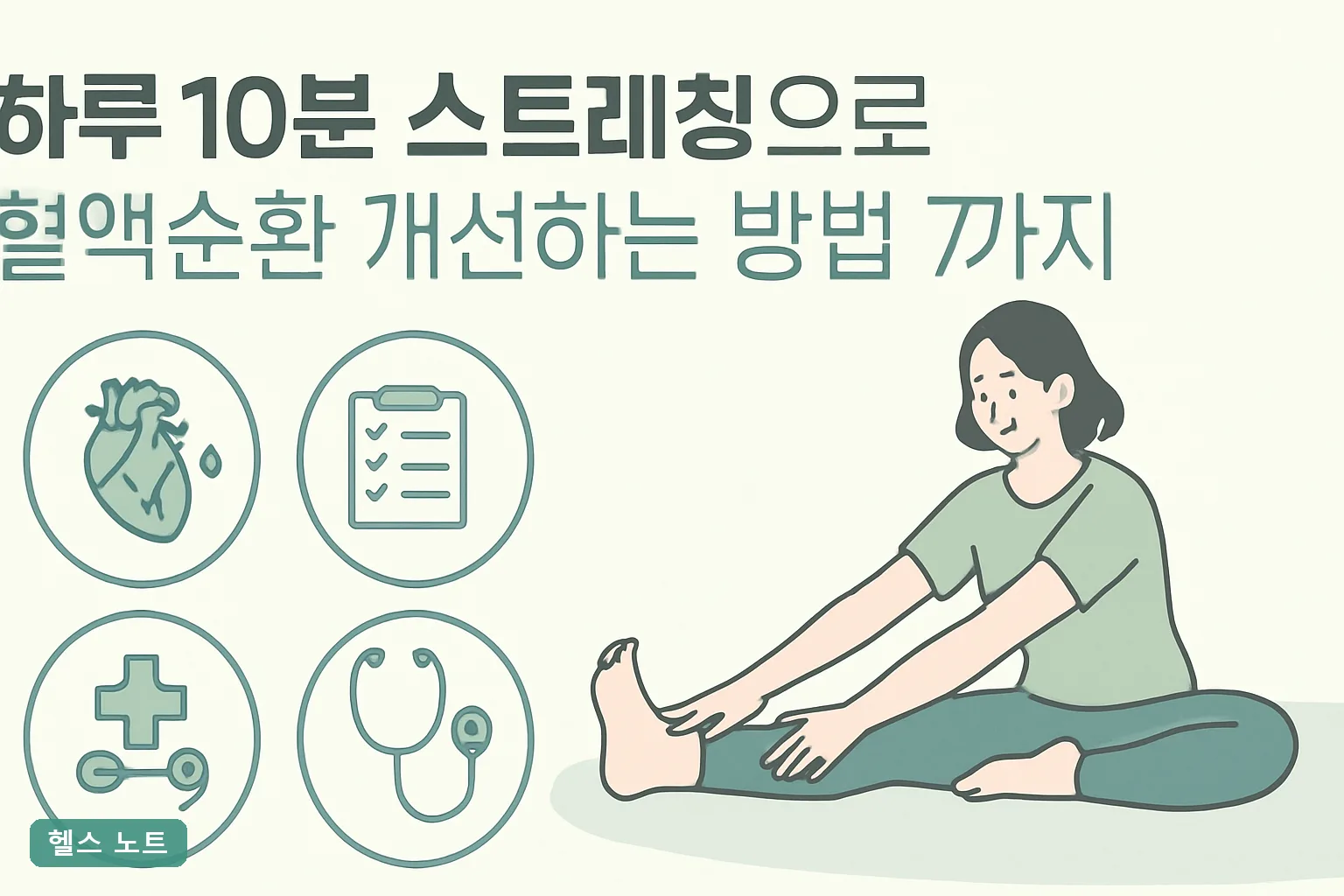 하루 10분 스트레칭으로 혈액순환 개선하는 방법 7가지, 2026년 기준 손발저림 4주 실천표