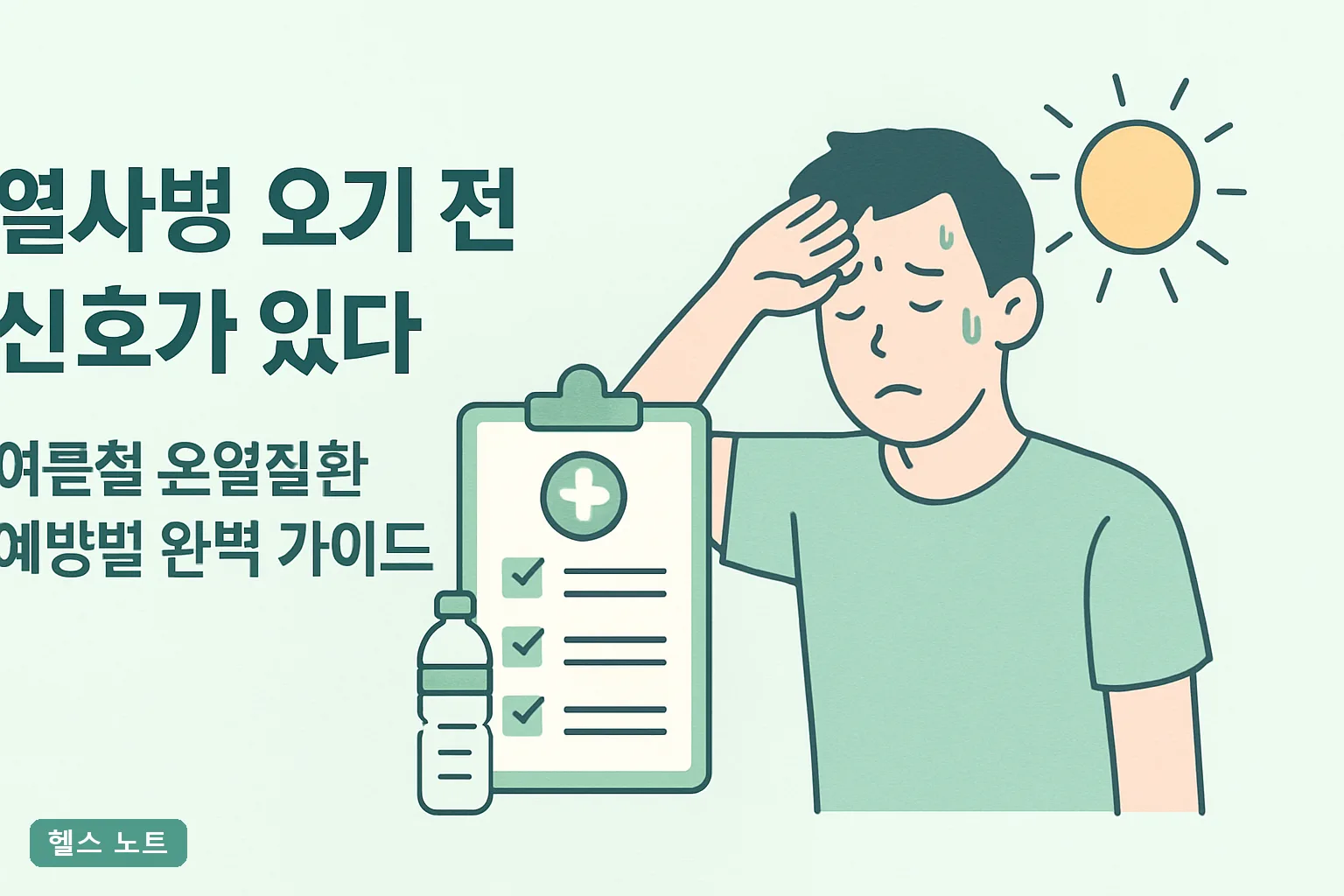 열사병 오기 전 신호 7가지, 여름철 온열질환 예방법 완벽 가이드 2026년 골든타임 30분 대처법