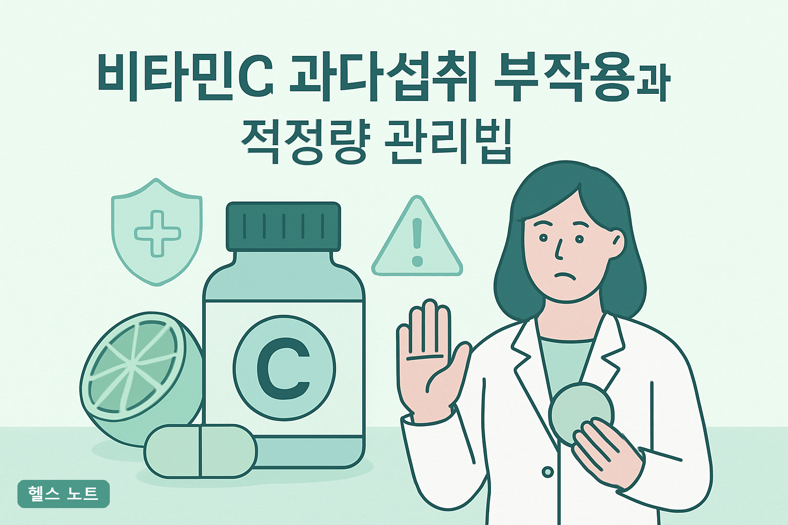 비타민C 과다섭취 부작용과 적정량 관리법 7가지, 2026년 상한 2000mg 기준 하루 복용량 계산표