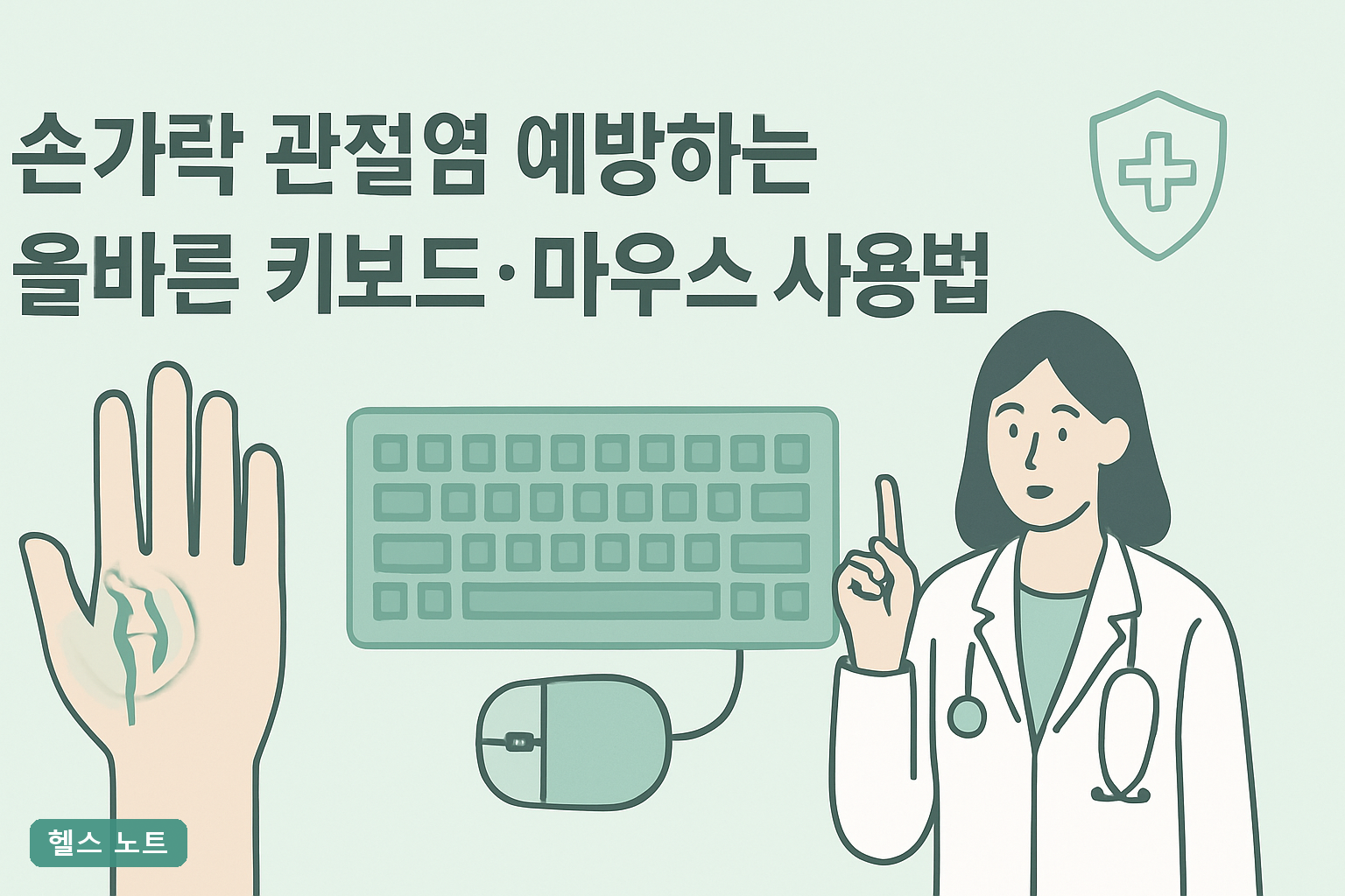 손가락 관절염 예방하는 올바른 키보드 마우스 사용법 7가지와 2026년 손목 각도 기준표