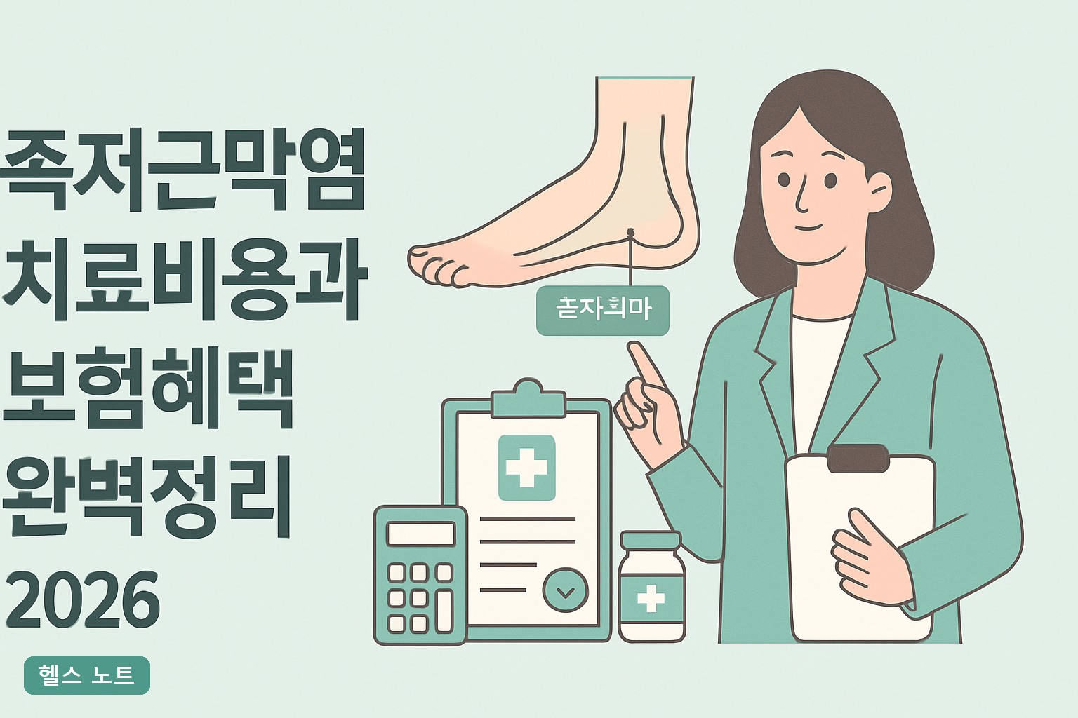 족저근막염 치료비용과 보험혜택 완벽정리 2026, 체외충격파 실비 청구 기준과 병원비 총정리