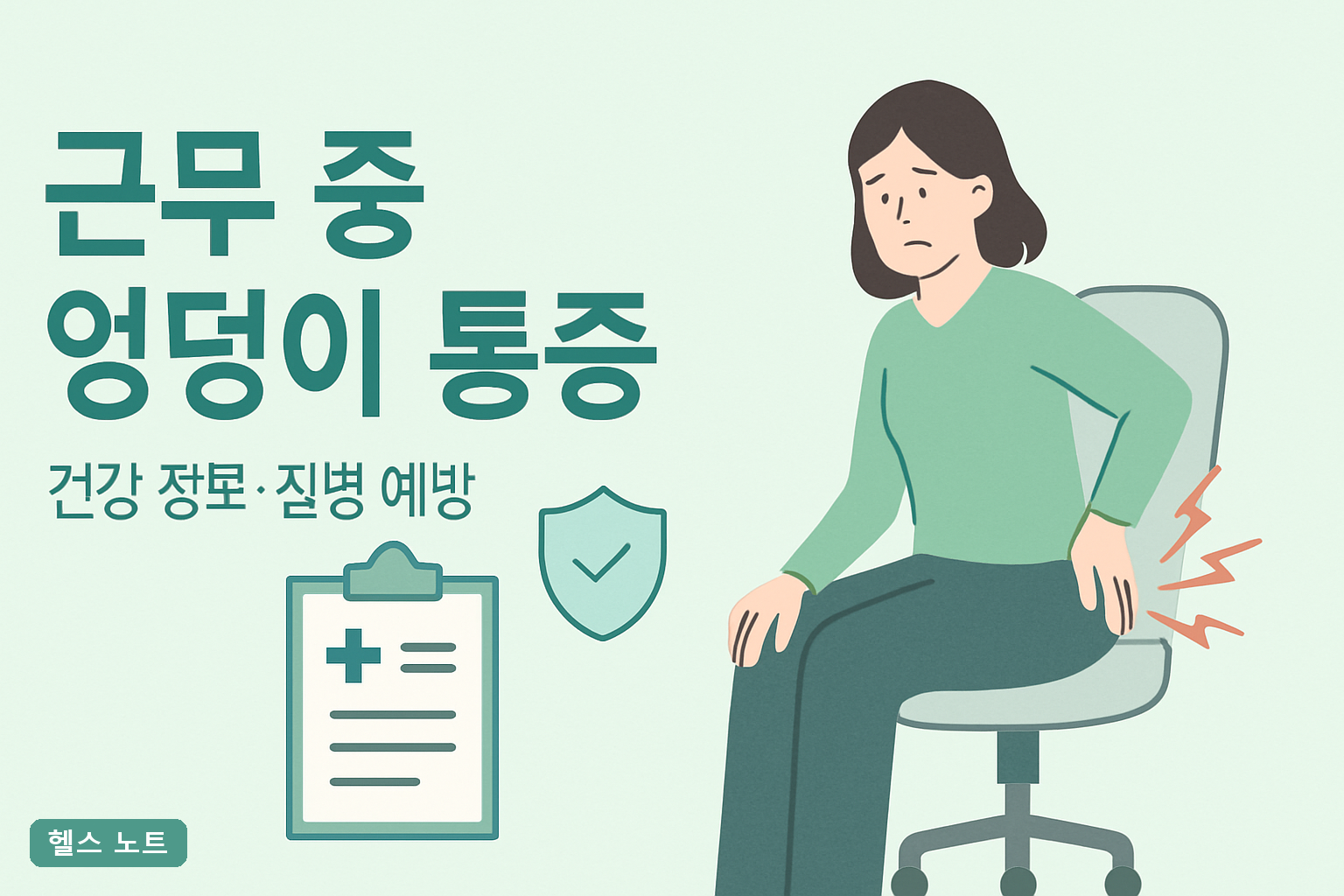 근무 중 엉덩이 통증 원인 5가지와 2026년 좌골 통증 자가진단표, 하루 5분 실천 가이드