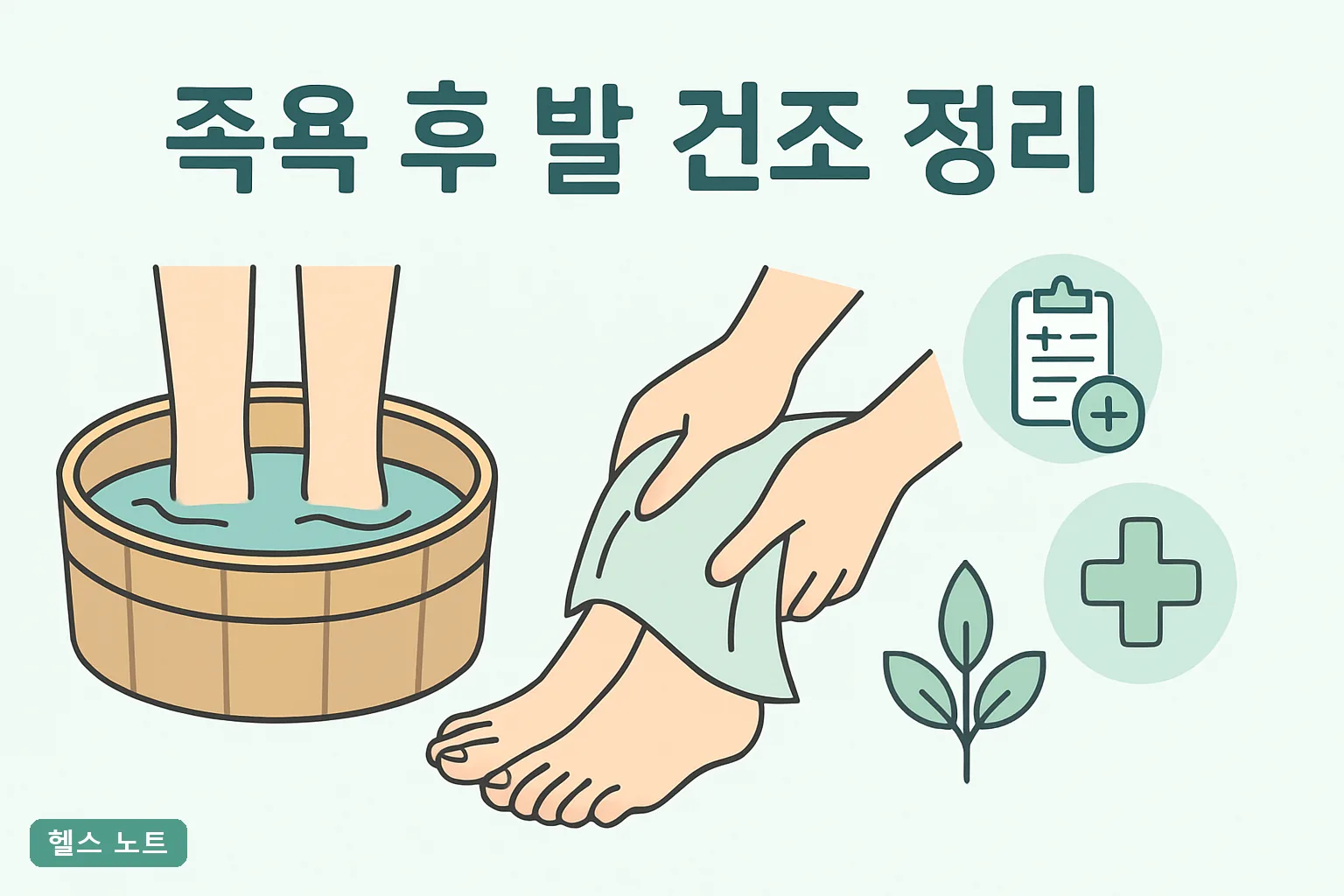 족욕 후 발 건조 정리 7단계, 2026년 기준 발가락 사이 무좀 막는 3분 완전건조 가이드