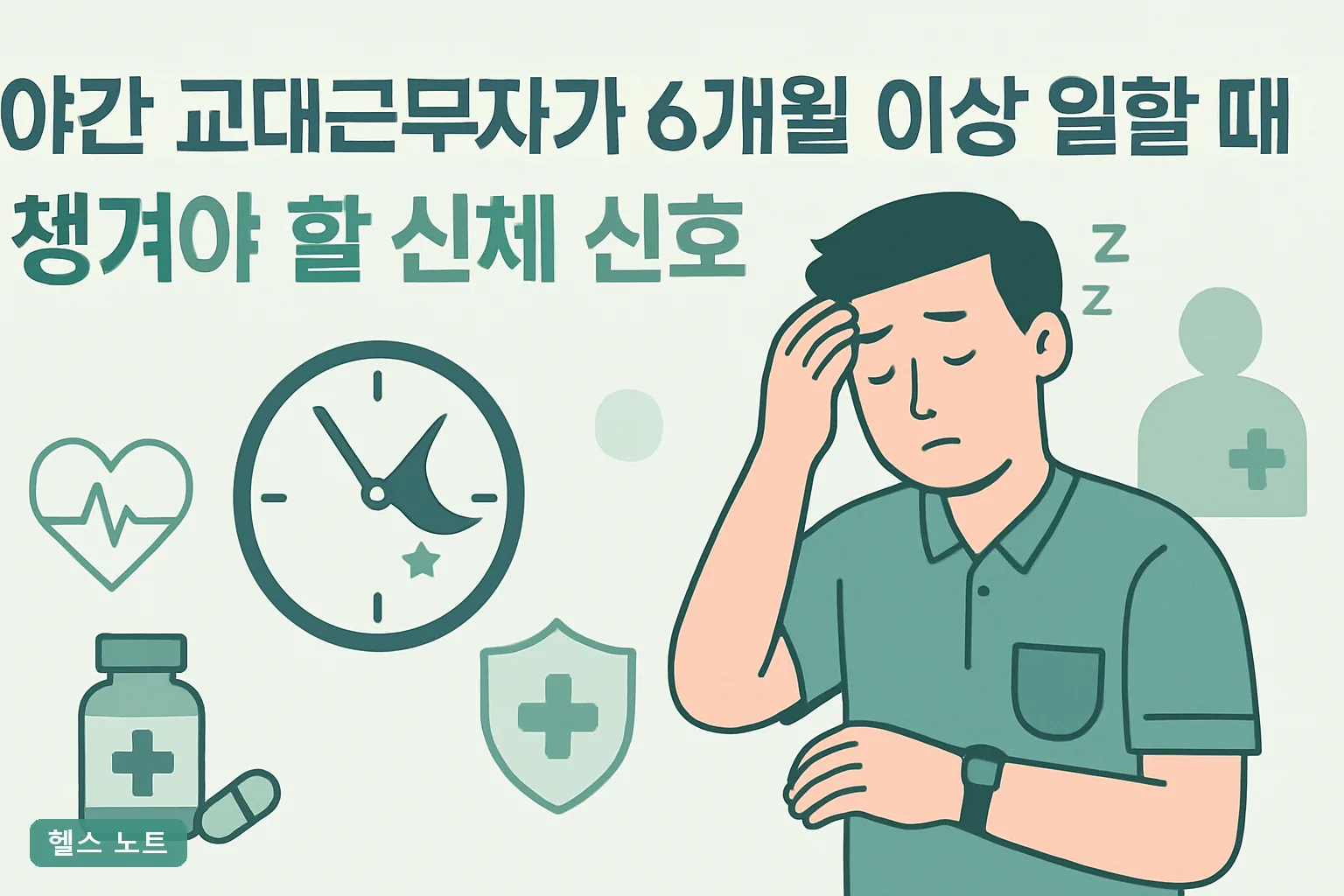 야간 교대근무자가 6개월 이상 일할 때 챙겨야 할 신체 신호 7가지와 2026년 자가진단 체크리스트