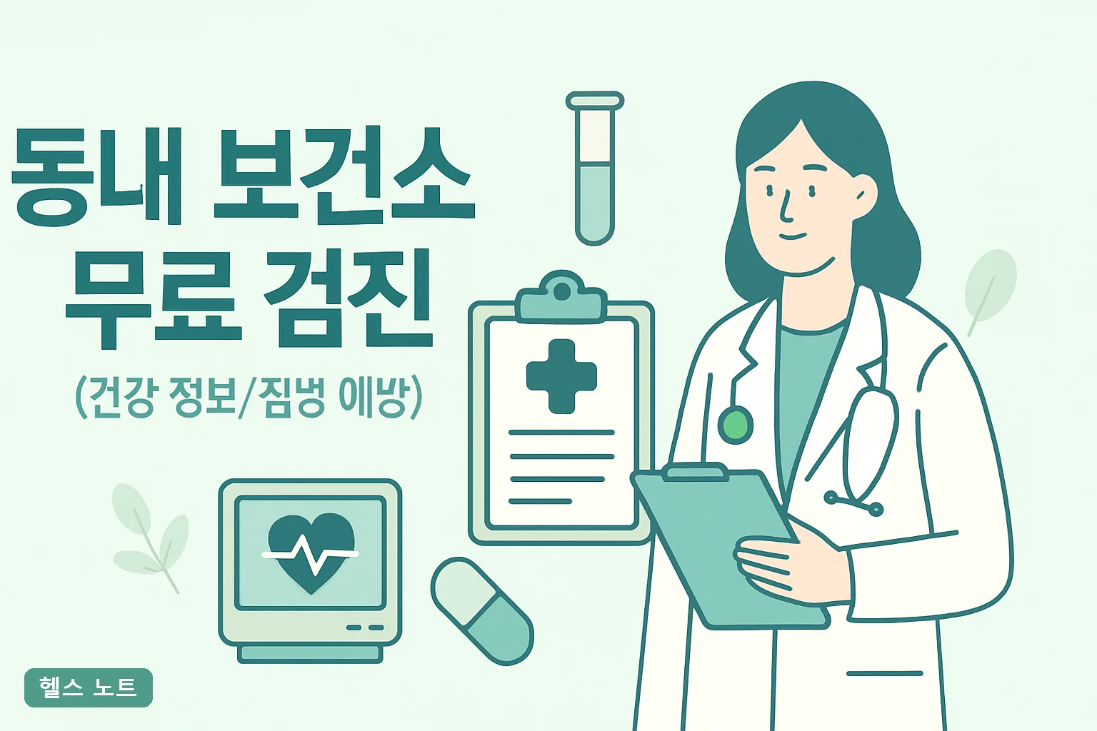 동네 보건소 무료 검진 항목 총정리 2026년 기준 대상자 조건과 신청 절차 5단계, 병원 가야 할 기준