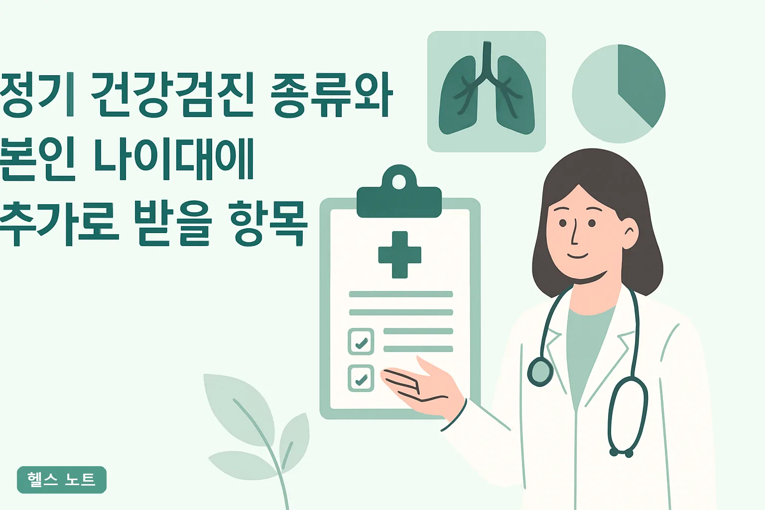 정기 건강검진 종류와 본인 나이대에 추가로 받을 항목 2026년 국가검진 기준표와 나이대별 체크리스트
