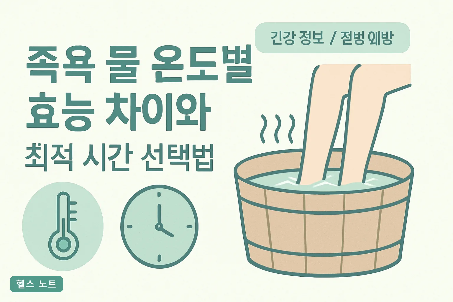 족욕 물 온도별 효능 차이와 최적 시간 선택법 7가지, 2026년 38·40·42도 온도표와 15분 규칙