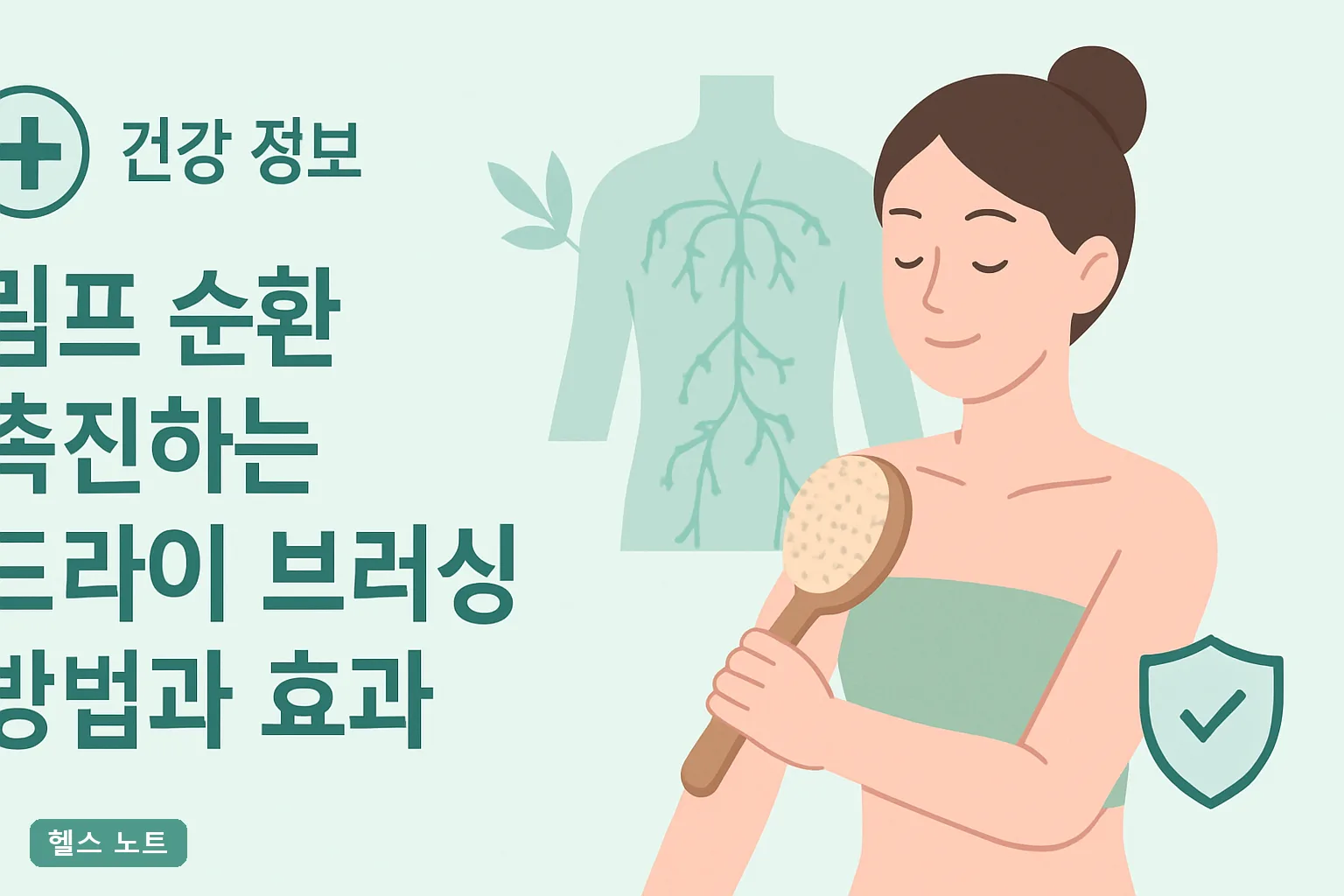 림프 순환 촉진하는 드라이 브러싱 방법과 효과 7단계, 2026년 기준 4주 붓기 관리 실천표