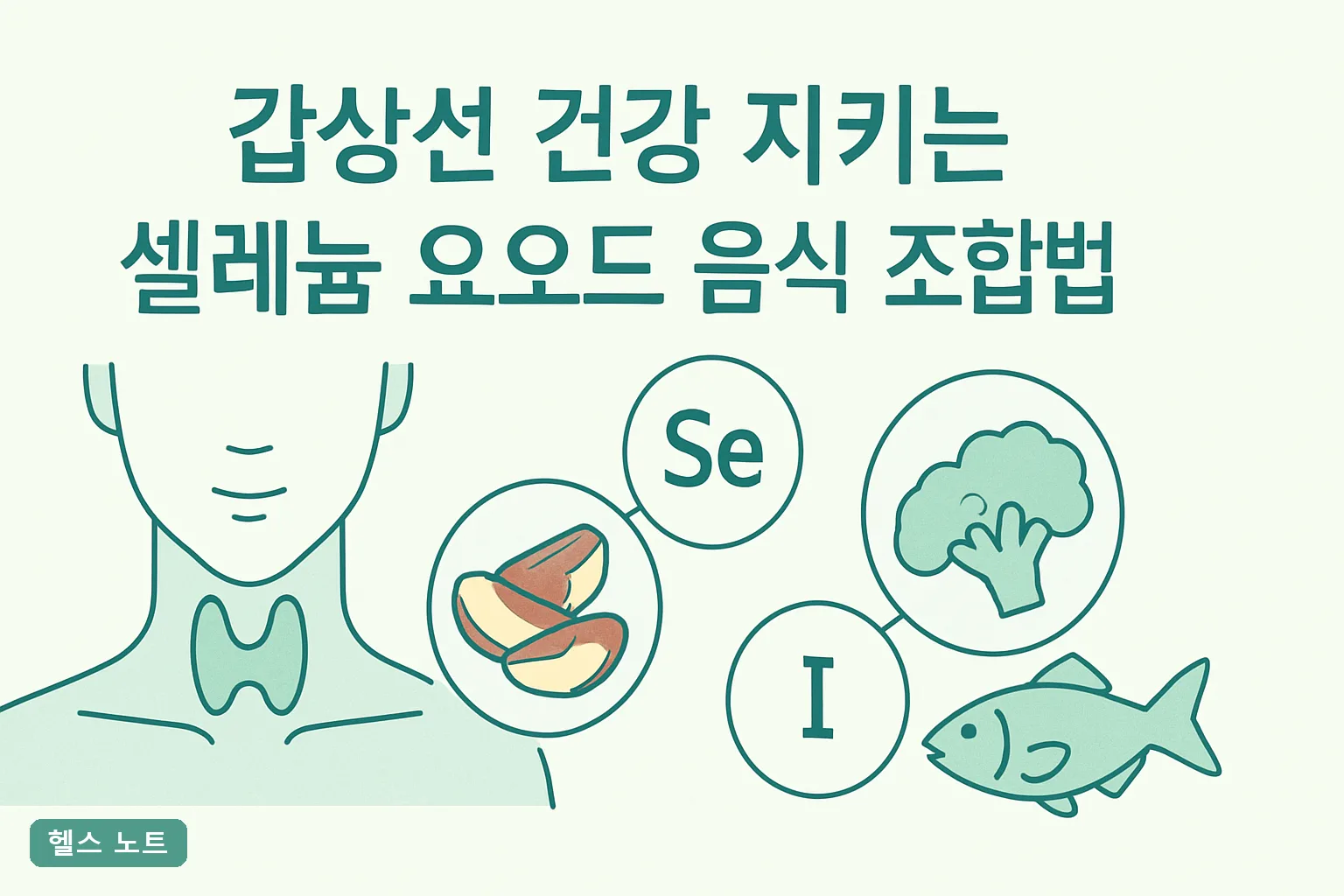 갑상선 건강 지키는 셀레늄 요오드 음식 조합법 7가지, 2026년 기준 하루 섭취량표와 4주 식단 가이드