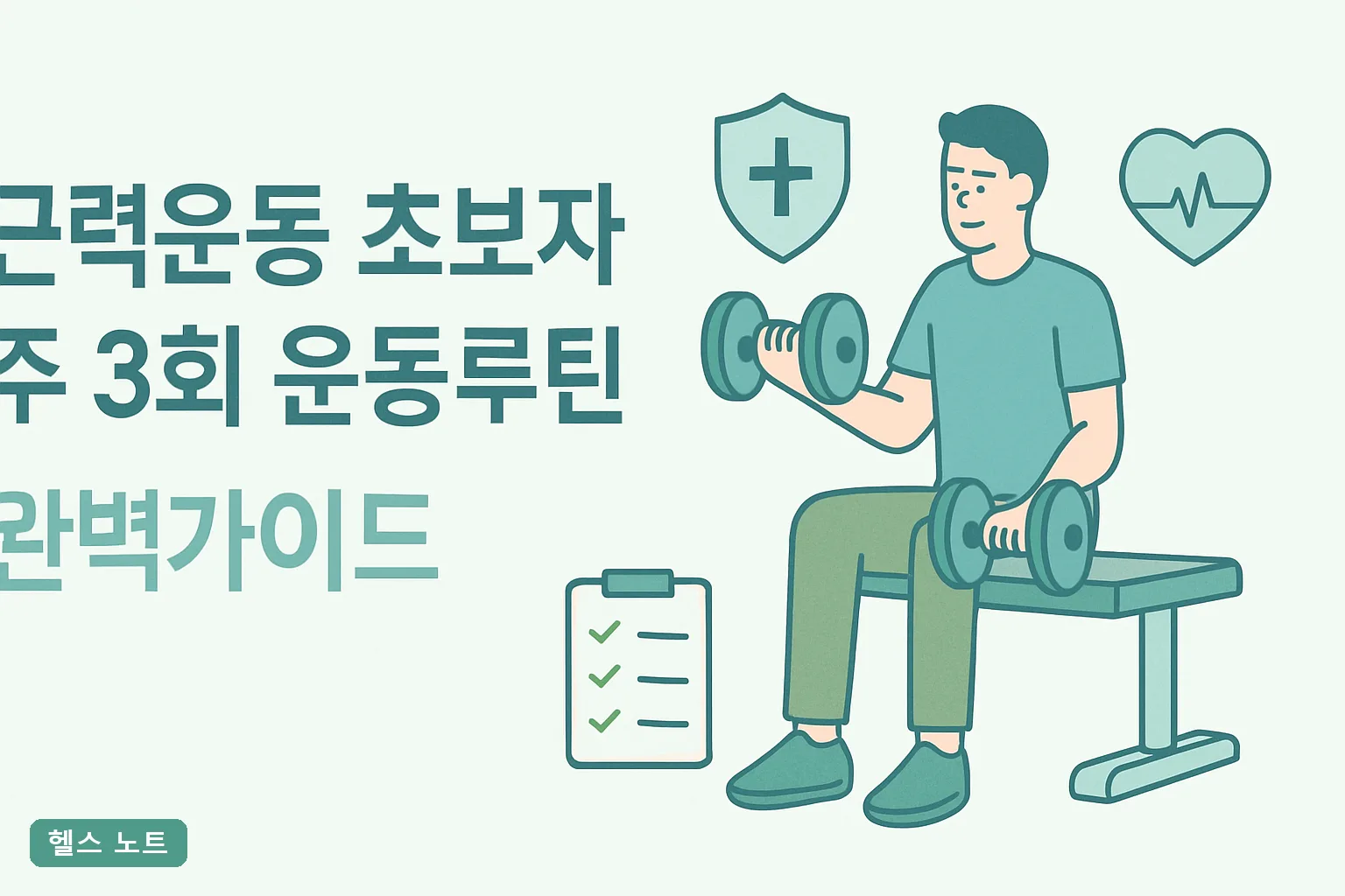 근력운동 초보자 주 3회 운동루틴 완벽가이드 2026년 최신 8주 프로그램과 세트·무게 증가표