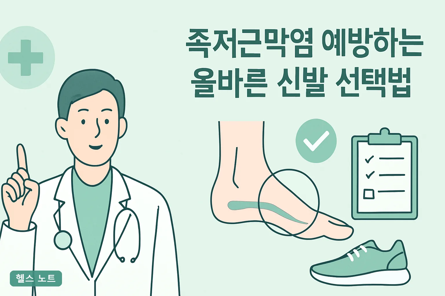 족저근막염 예방하는 올바른 신발 선택법 5단계, 2026년 기준 굽 높이·아치 서포트 체크표