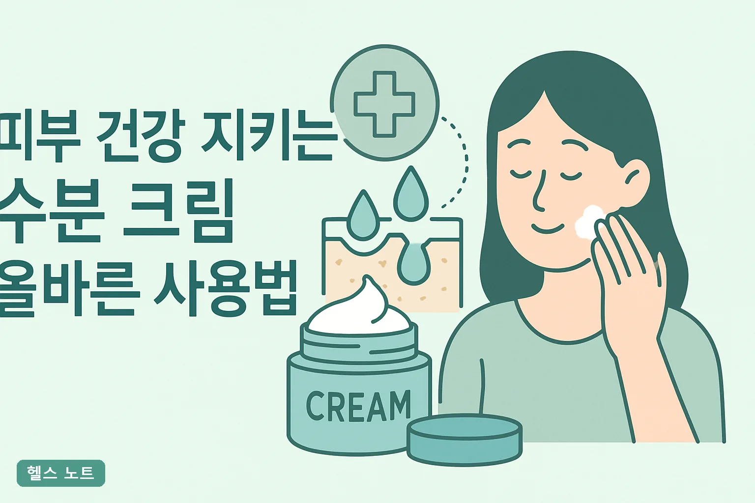 피부 건강 지키는 수분 크림 올바른 사용법 7단계, 2026년 기준 3분 골든타임과 계절별 사용량 정리