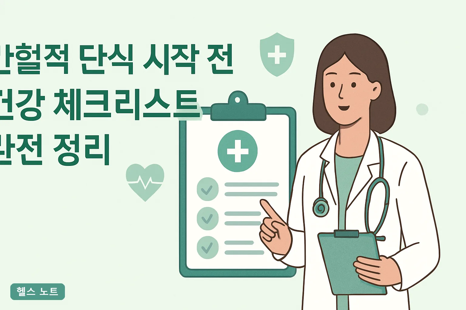 간헐적 단식 시작 전 건강 체크리스트 완전 정리 2026년 기준 12가지 항목과 금기 대상 자가진단표