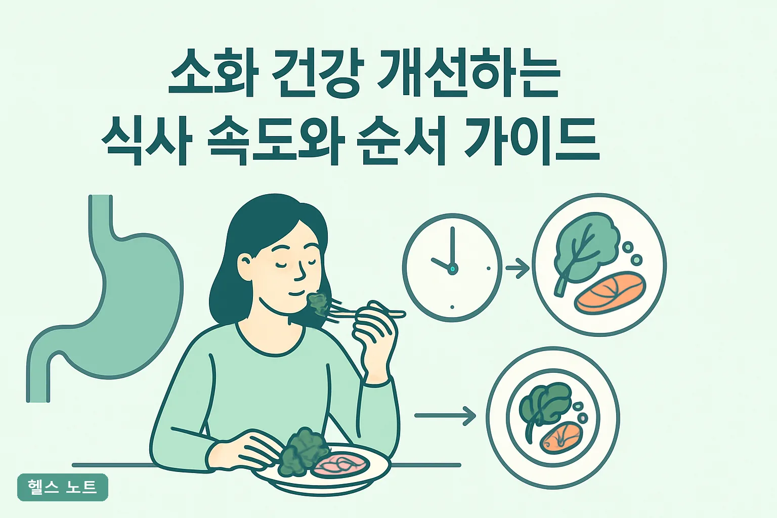 소화 건강 개선하는 식사 속도와 순서 가이드 2026년 최신 기준 30분 식사법과 3주 실천표