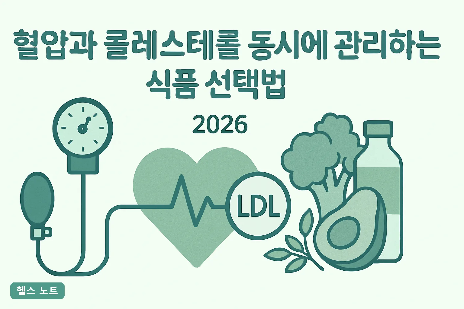 혈압과 콜레스테롤 동시에 관리하는 식품 선택법 2026, LDL 20% 낮추는 8주 실천표와 하루 식단표