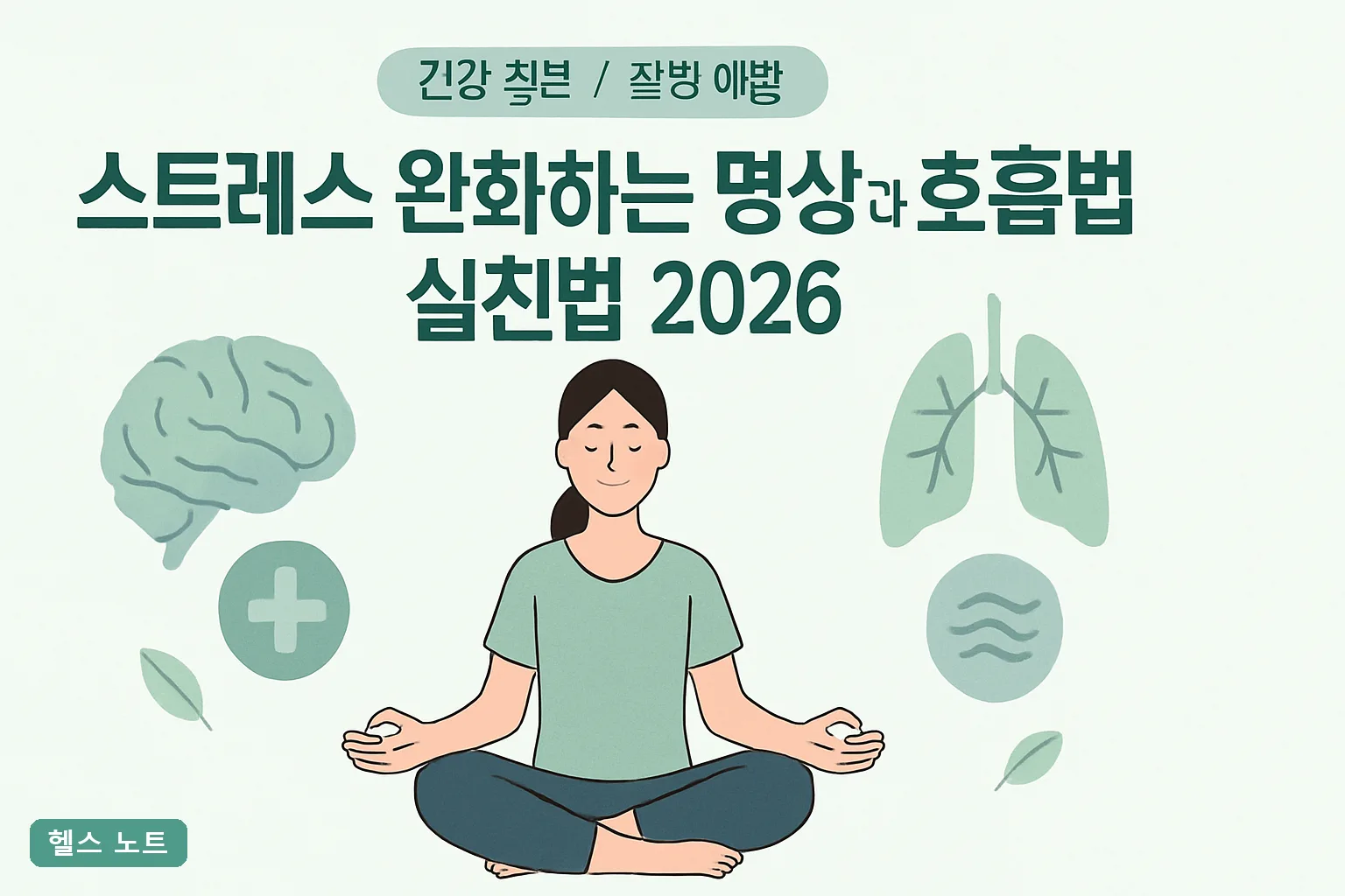 스트레스 완화하는 명상과 호흡법 실천법 2026년 최신 기준 4주 코르티솔 낮추는 하루 10분 루틴표